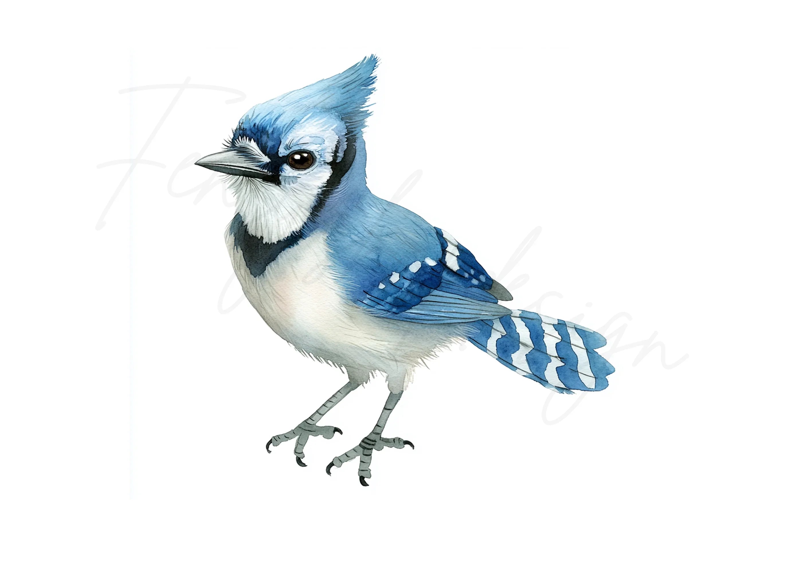 Cute Blue Jay Bird Clipart Bundle