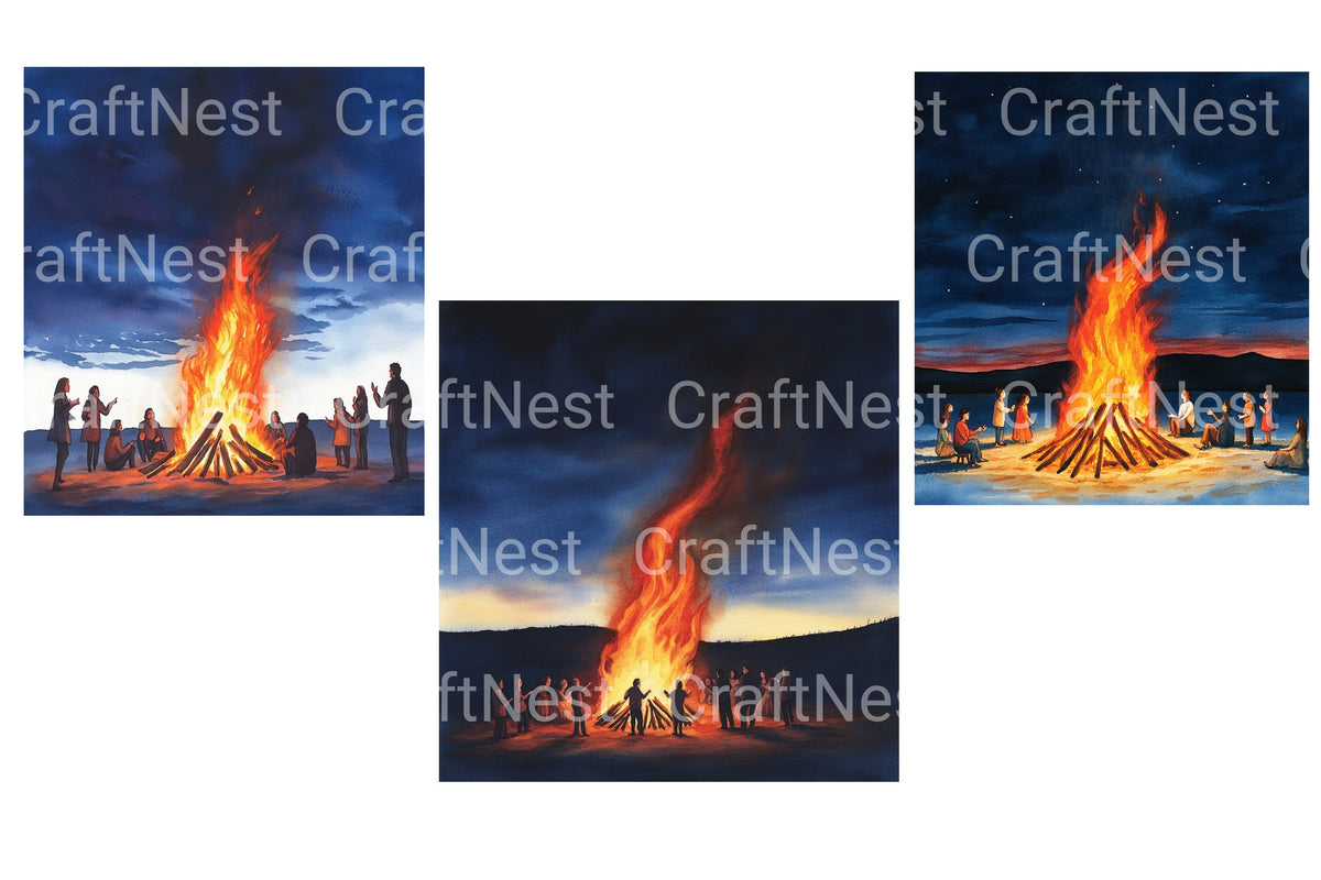 Bonfire Night Celebration Clipart Bundle