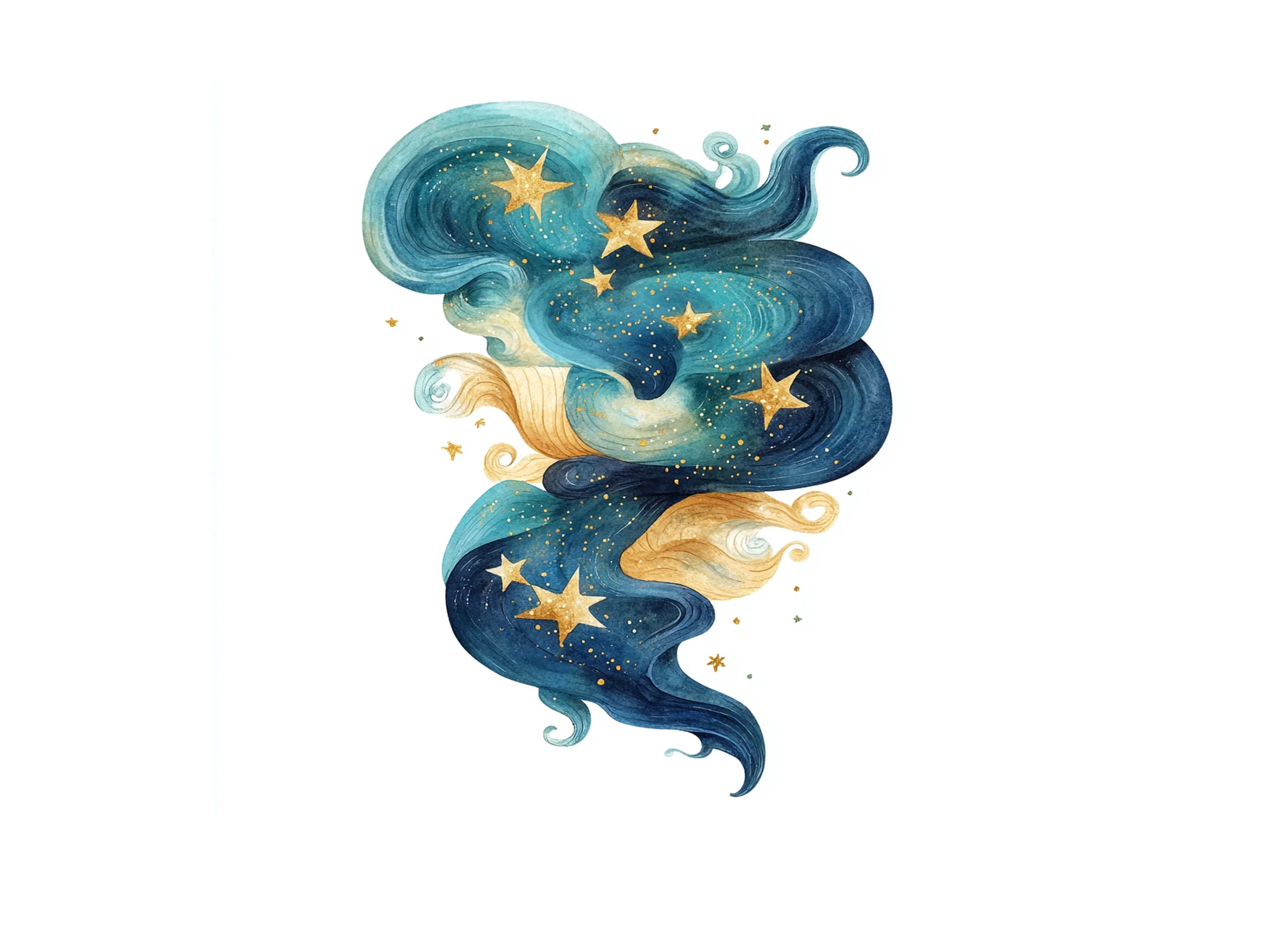 Magical Swirls and Stars Clipart Bundle