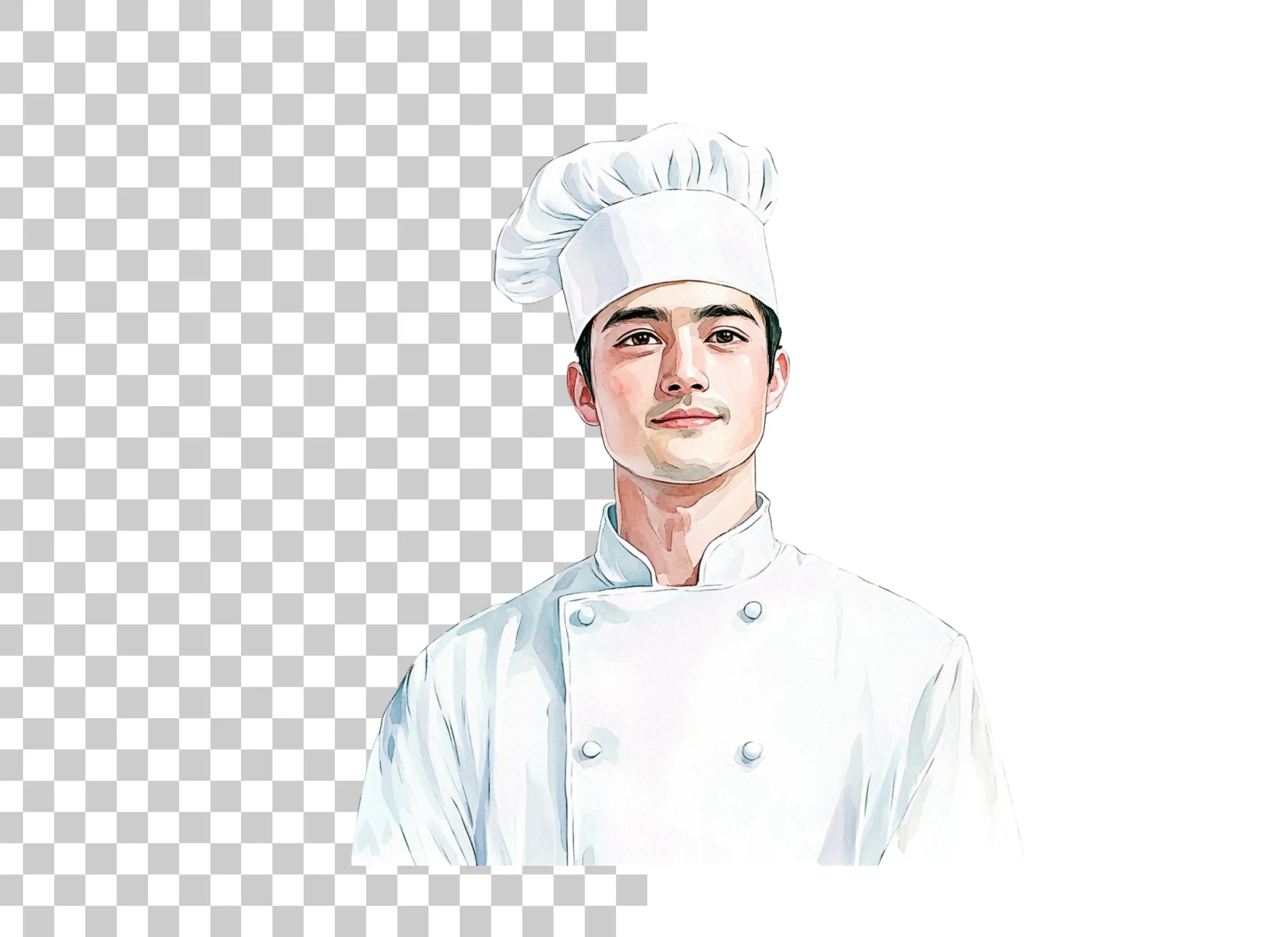 Male Chef Portrait Clipart Bundle
