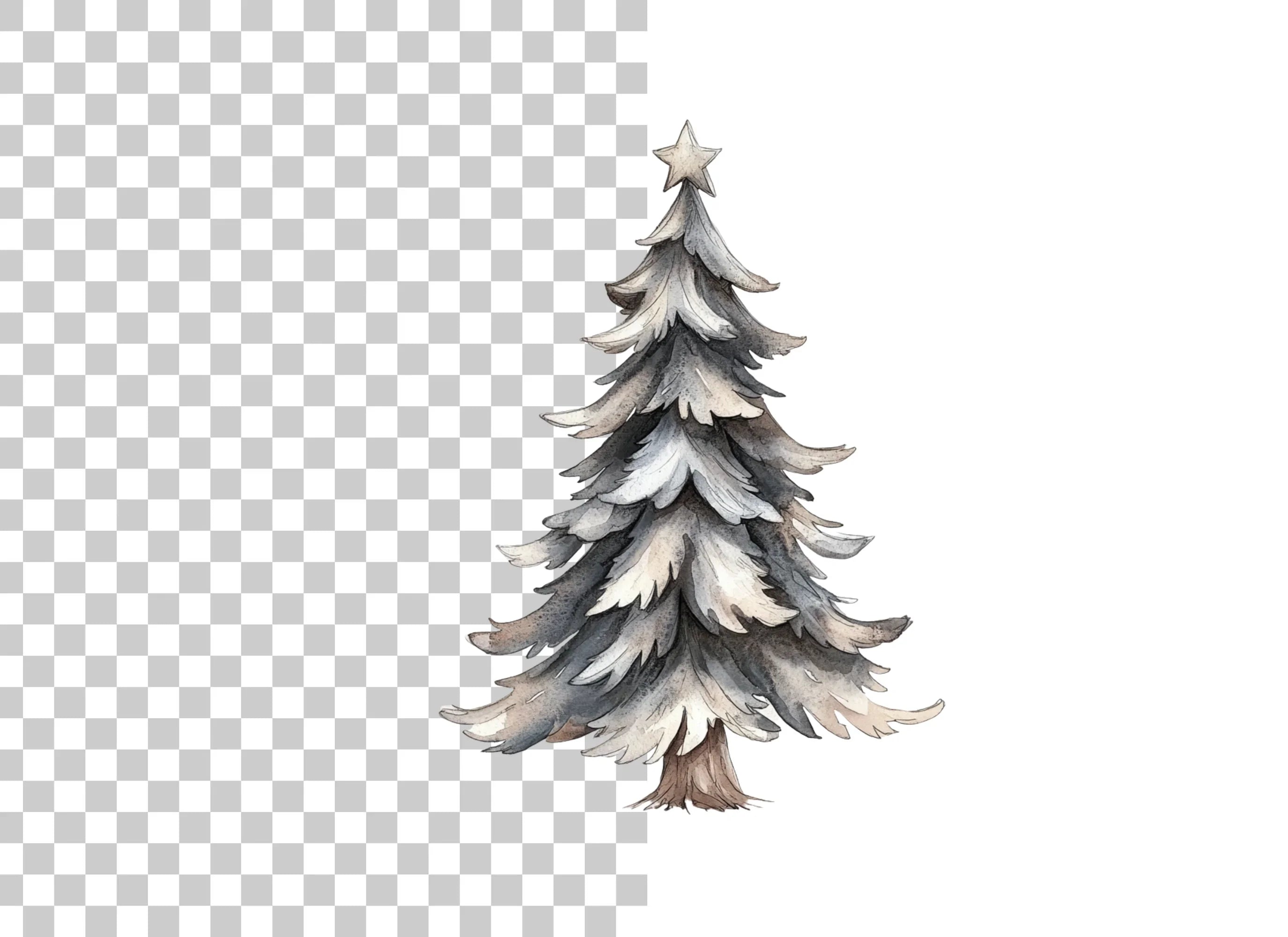 Detailed Pine Tree Clipart Bundle