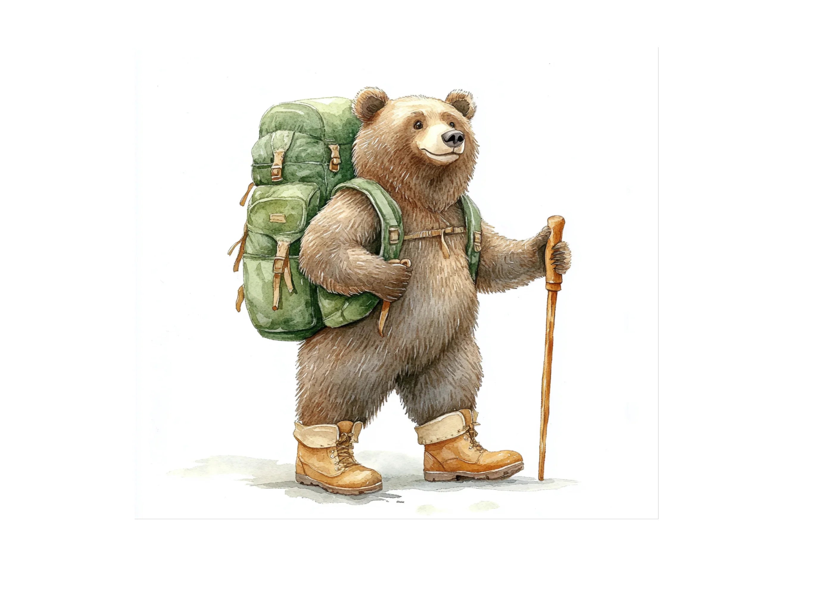 Bear Hiking Adventure Clipart Bundle