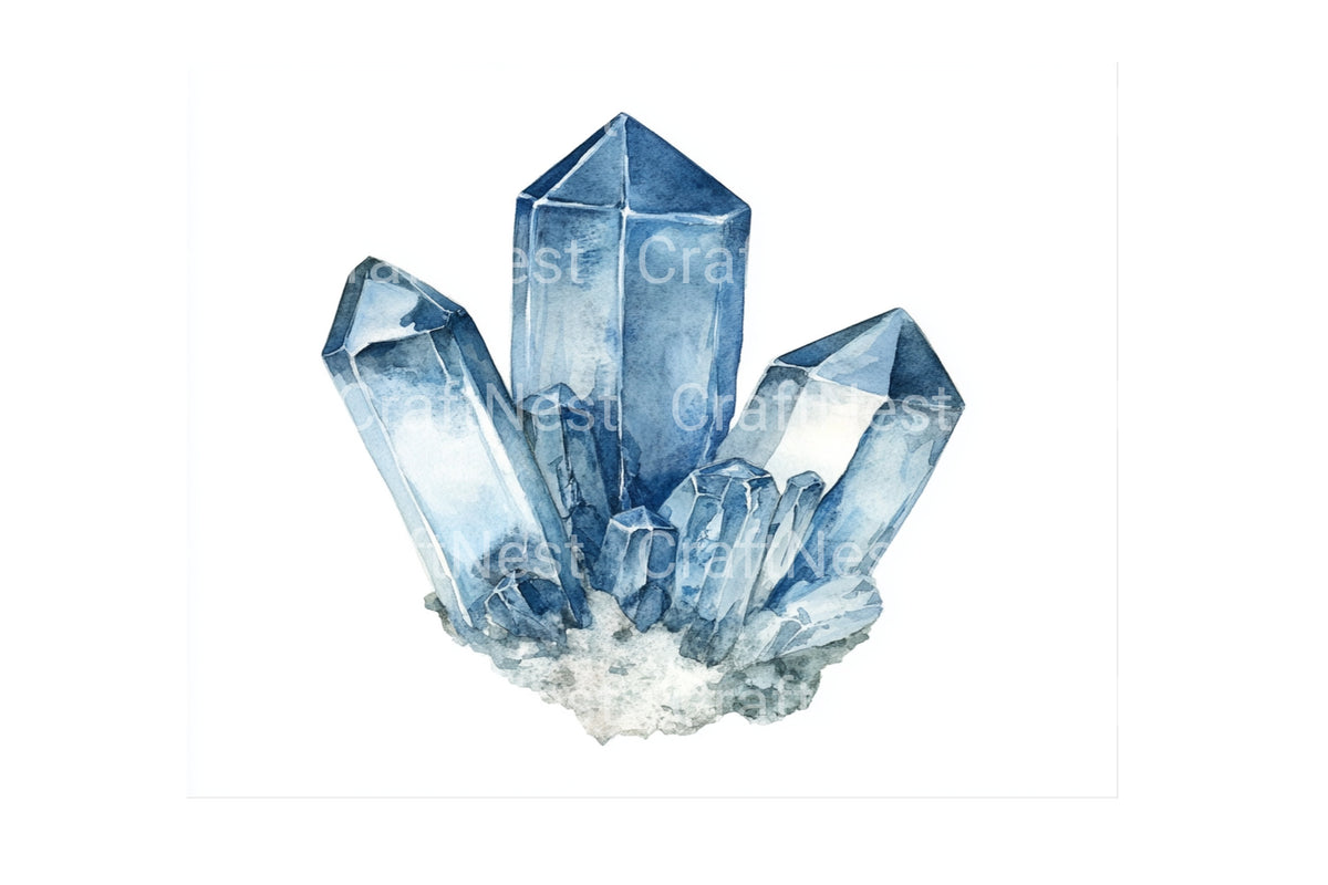 Mystical Crystal Clusters Clipart Bundle