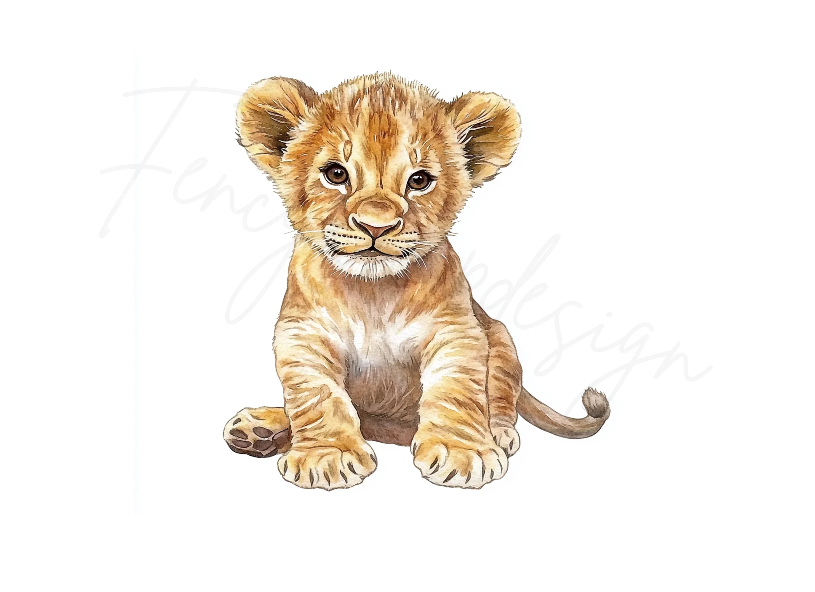 Adorable Lion Cub Clipart Bundle