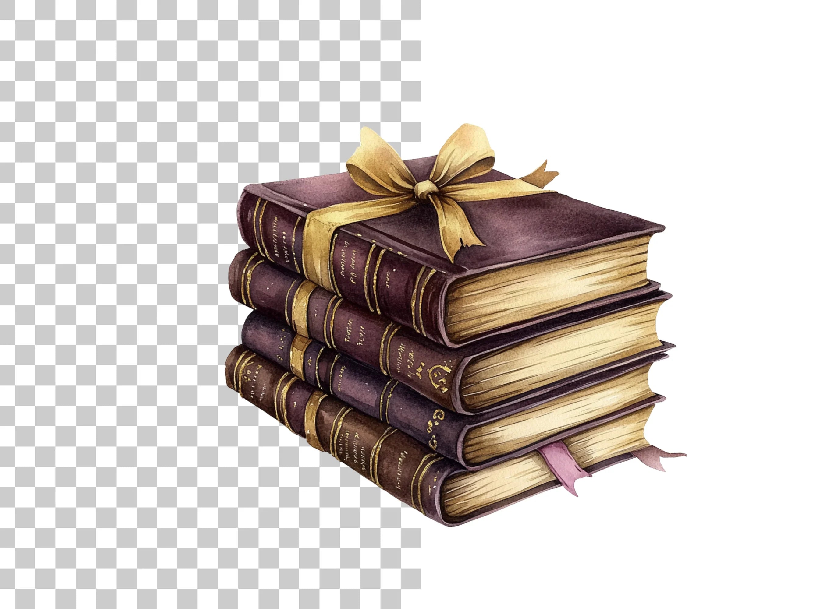 Vintage Books Clipart Bundle