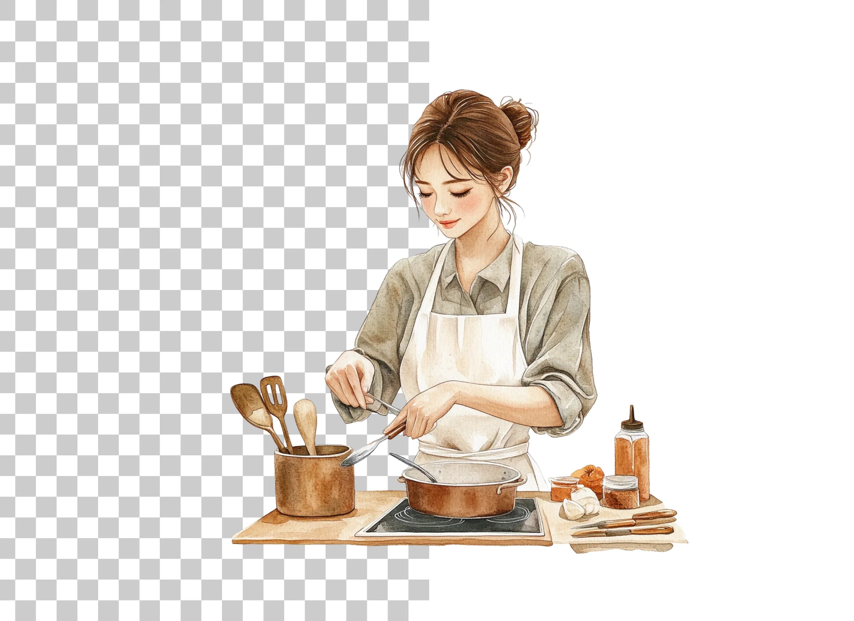 Women Cooking Clipart Bundle