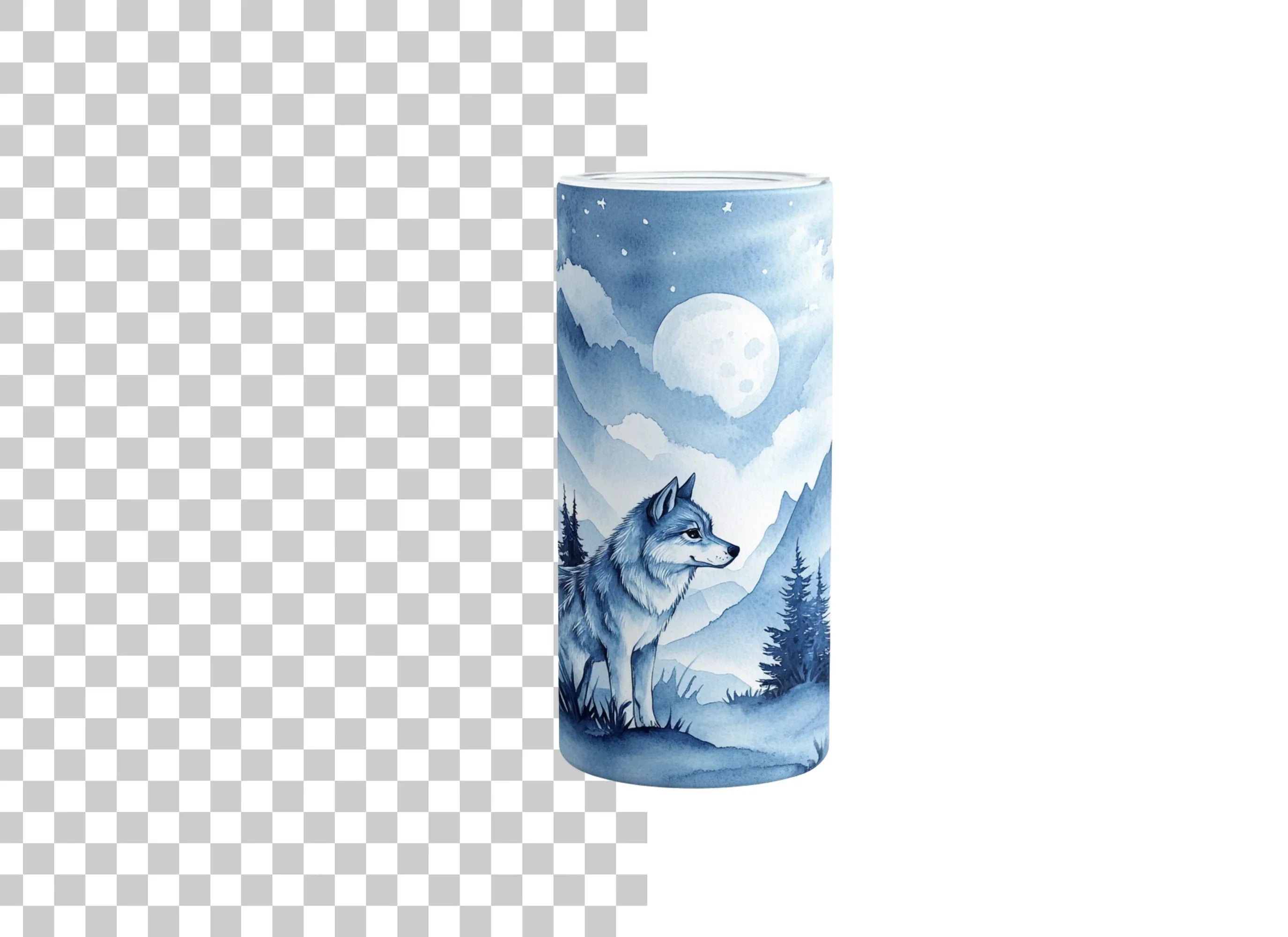 Wolf Moon Tumbler Clipart Bundle