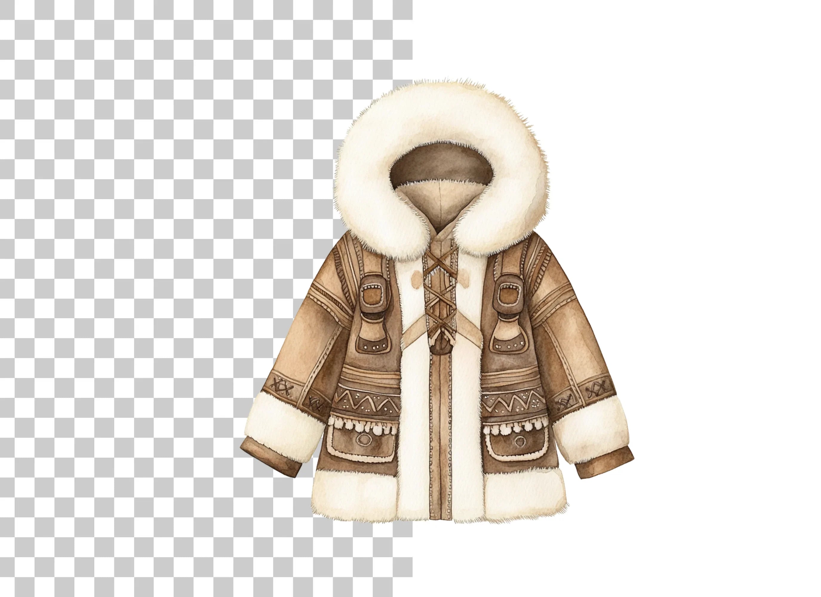 Cozy Winter Coat Clipart Bundle