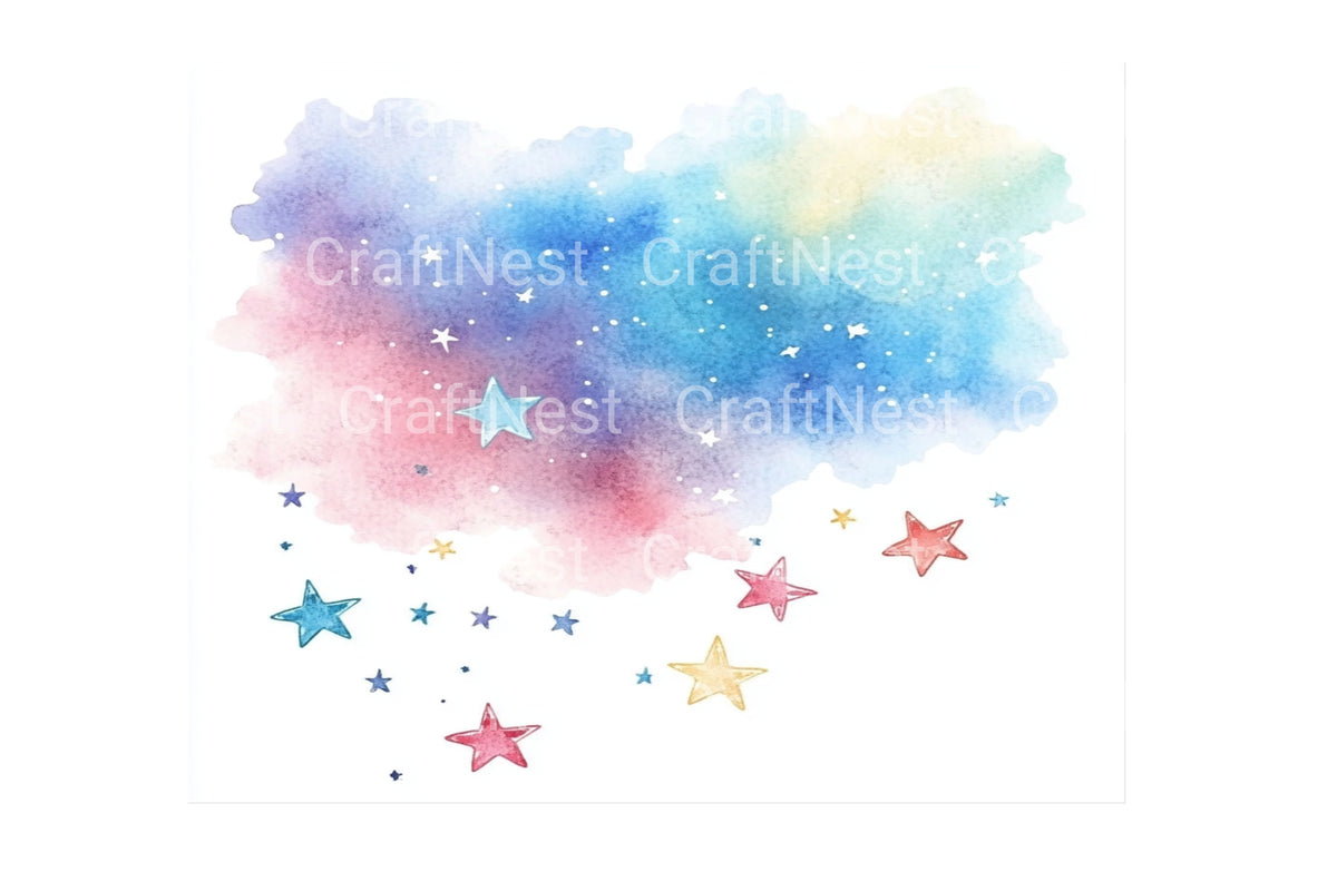 Dreamy Stars Elements Clipart Bundle