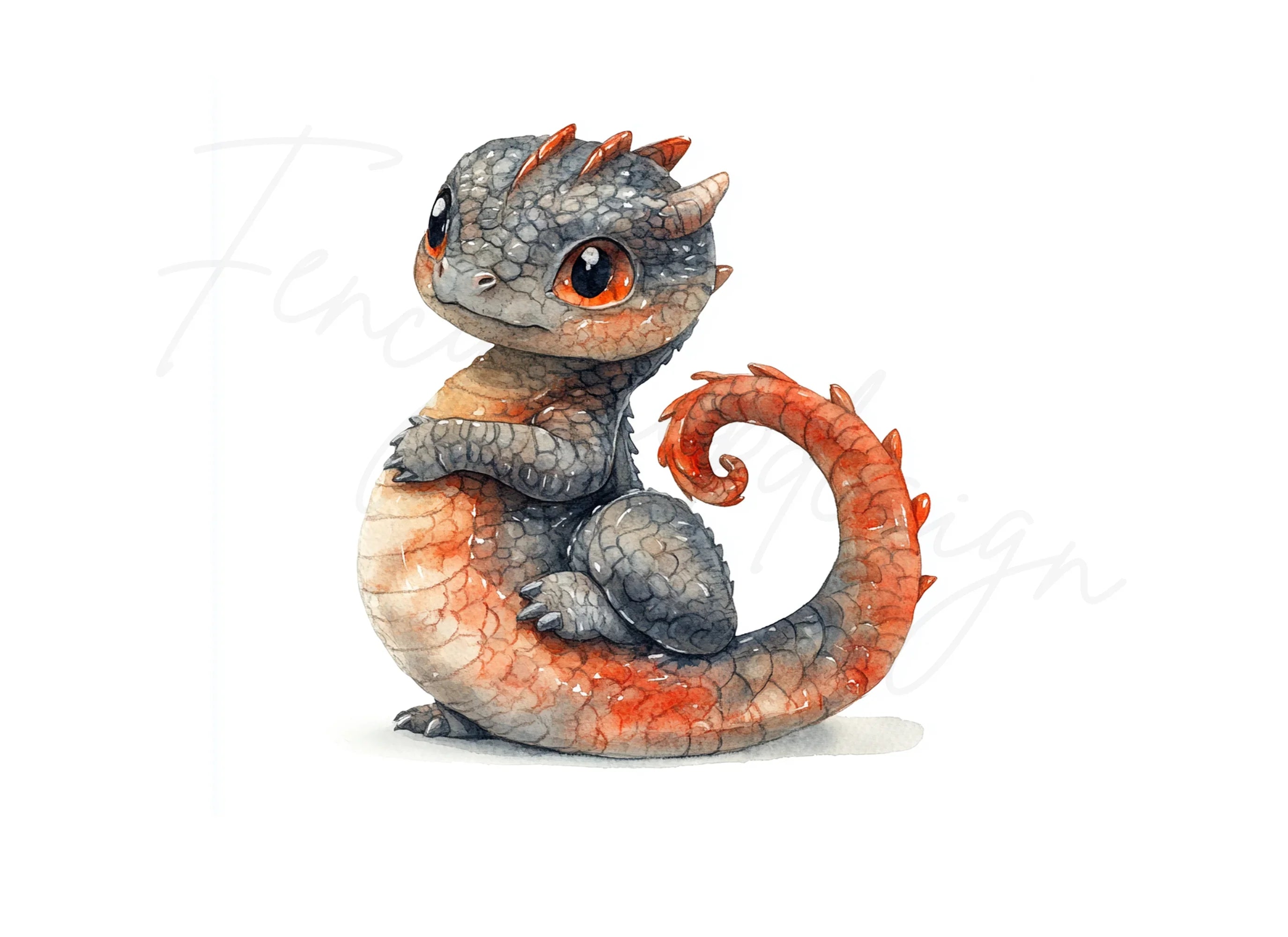 Cute Baby Dragon Clipart Bundle