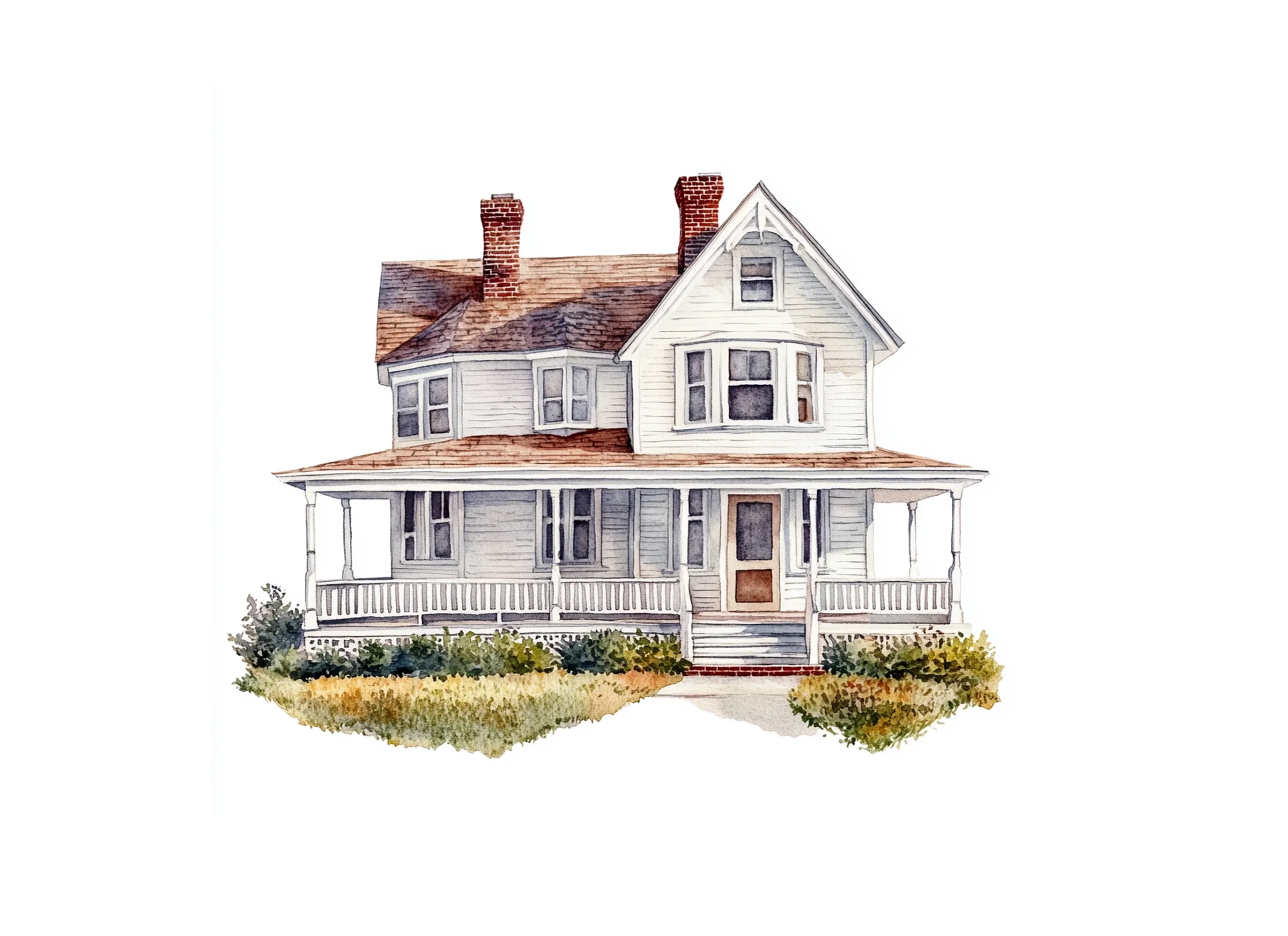 Vintage House Clipart Bundle