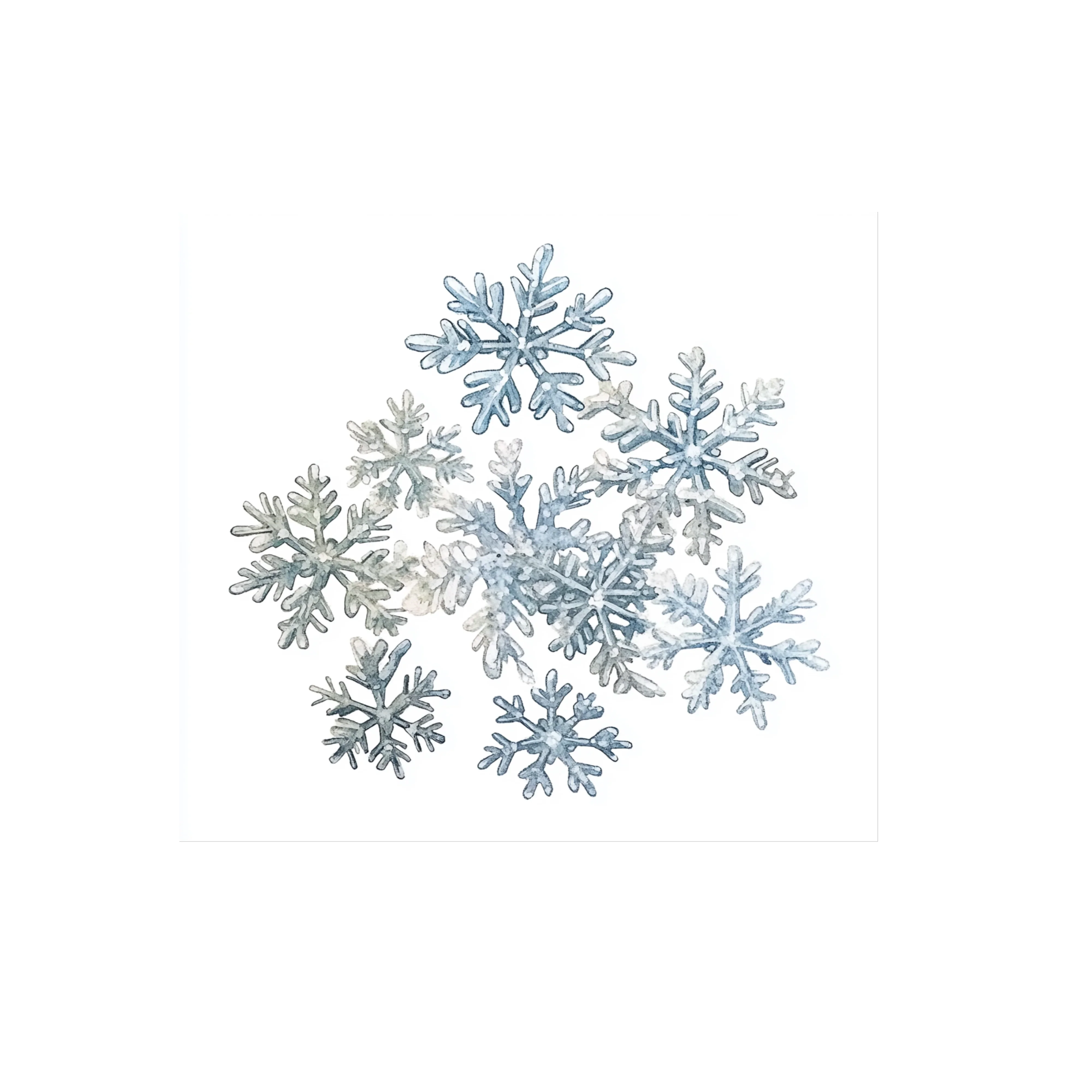 Snowflake Cluster Clipart Bundle