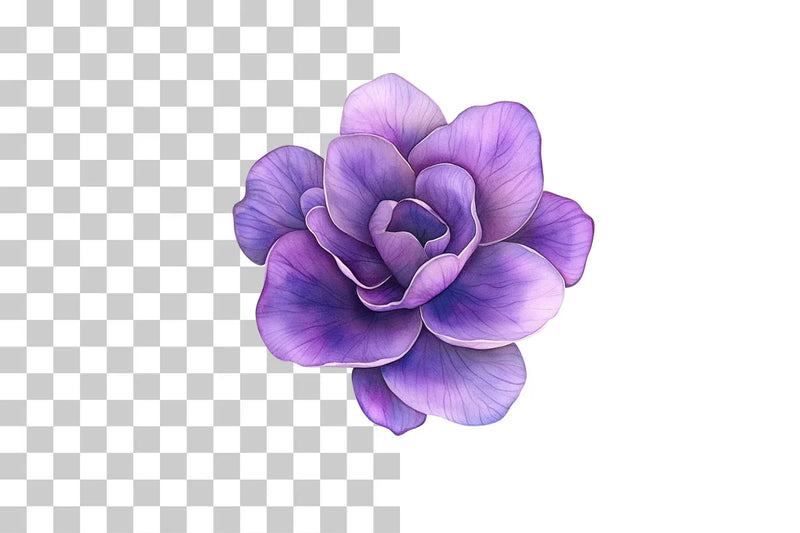 Purple Abstract Flower Clipart Bundle - CraftNest - Digital Crafting and Art