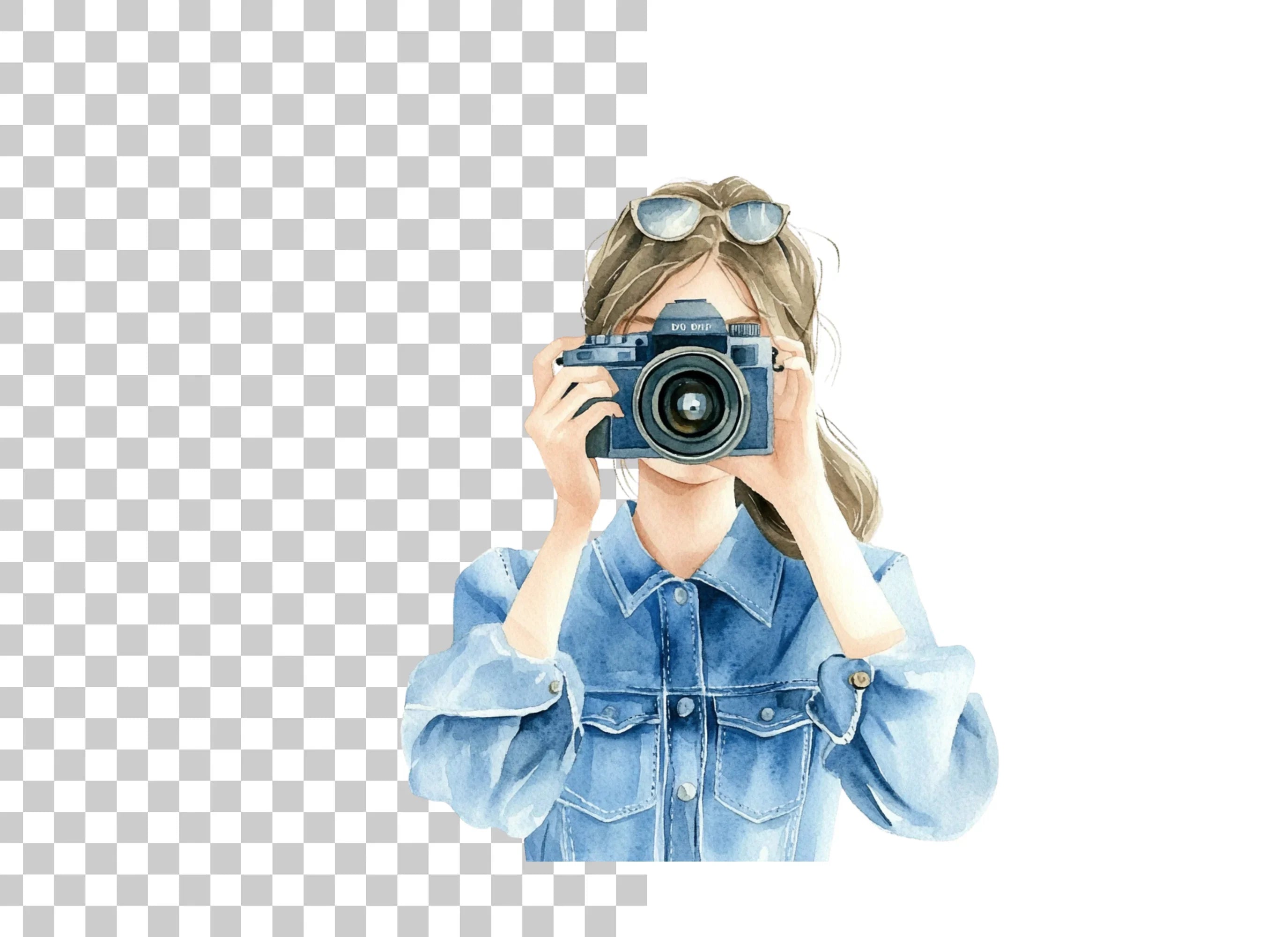 Girl Photographer Clipart Bundle
