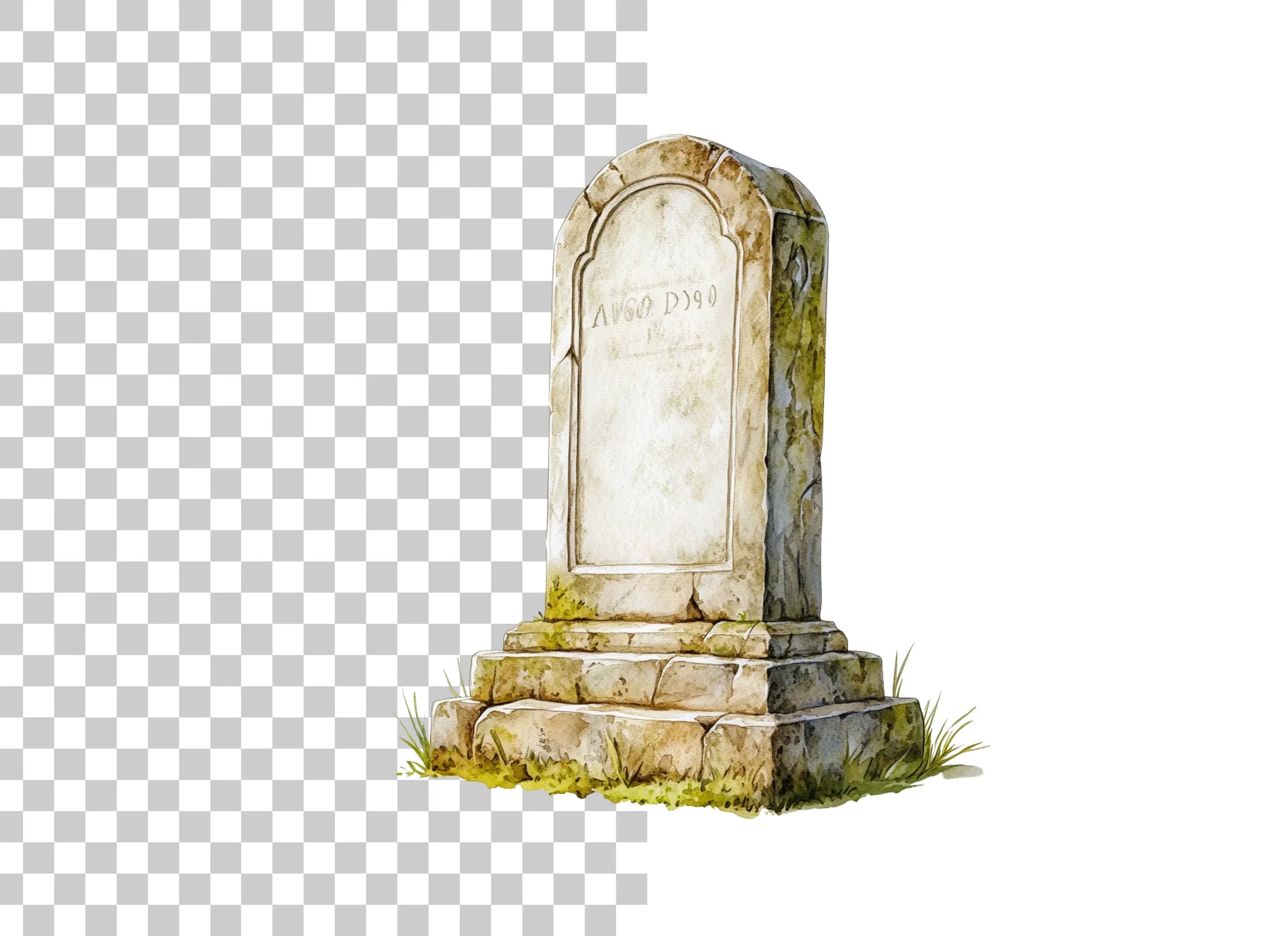 Weathered Gravestone Clipart Bundle