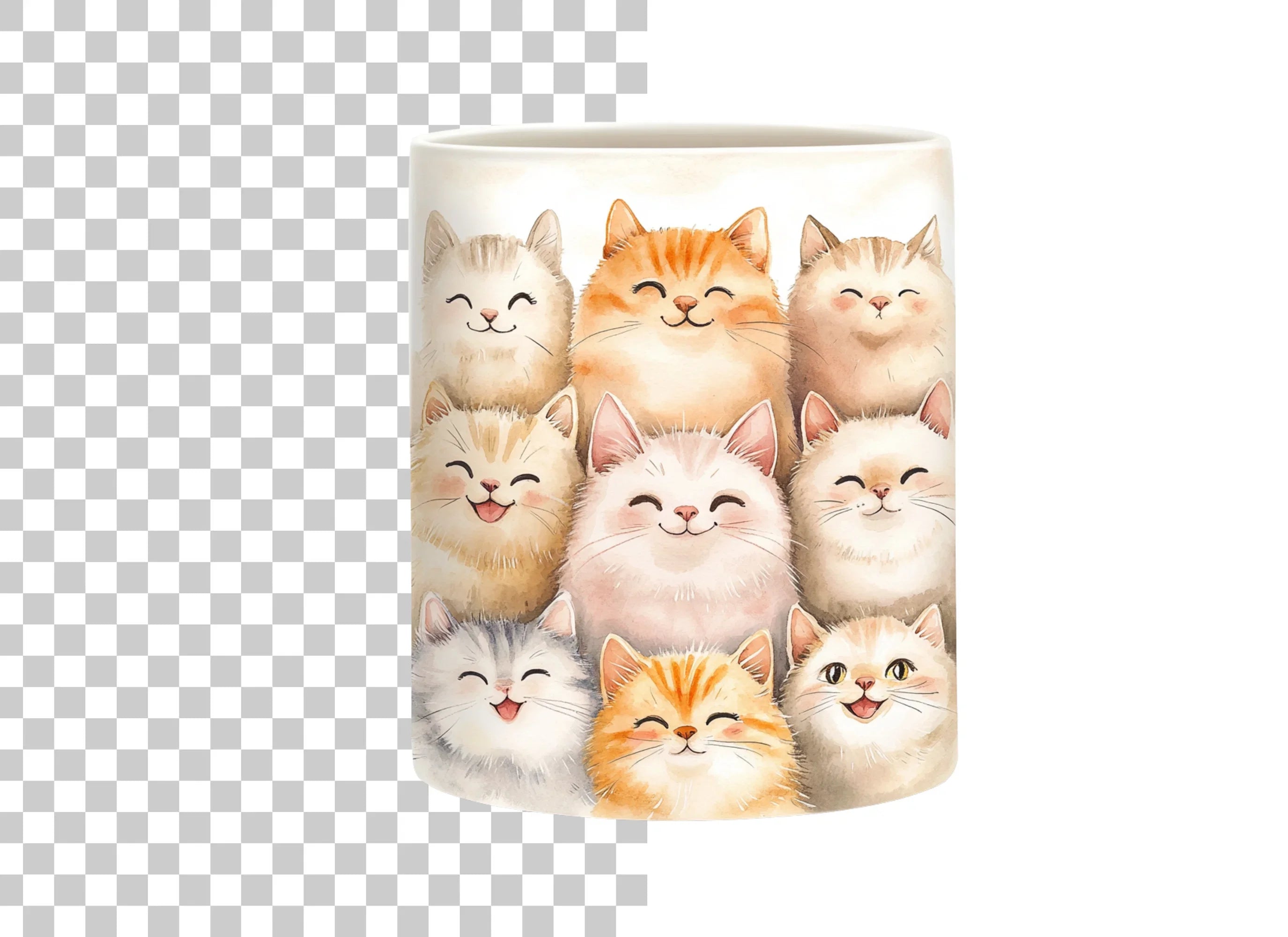 Cute Kitten Faces Clipart Bundle