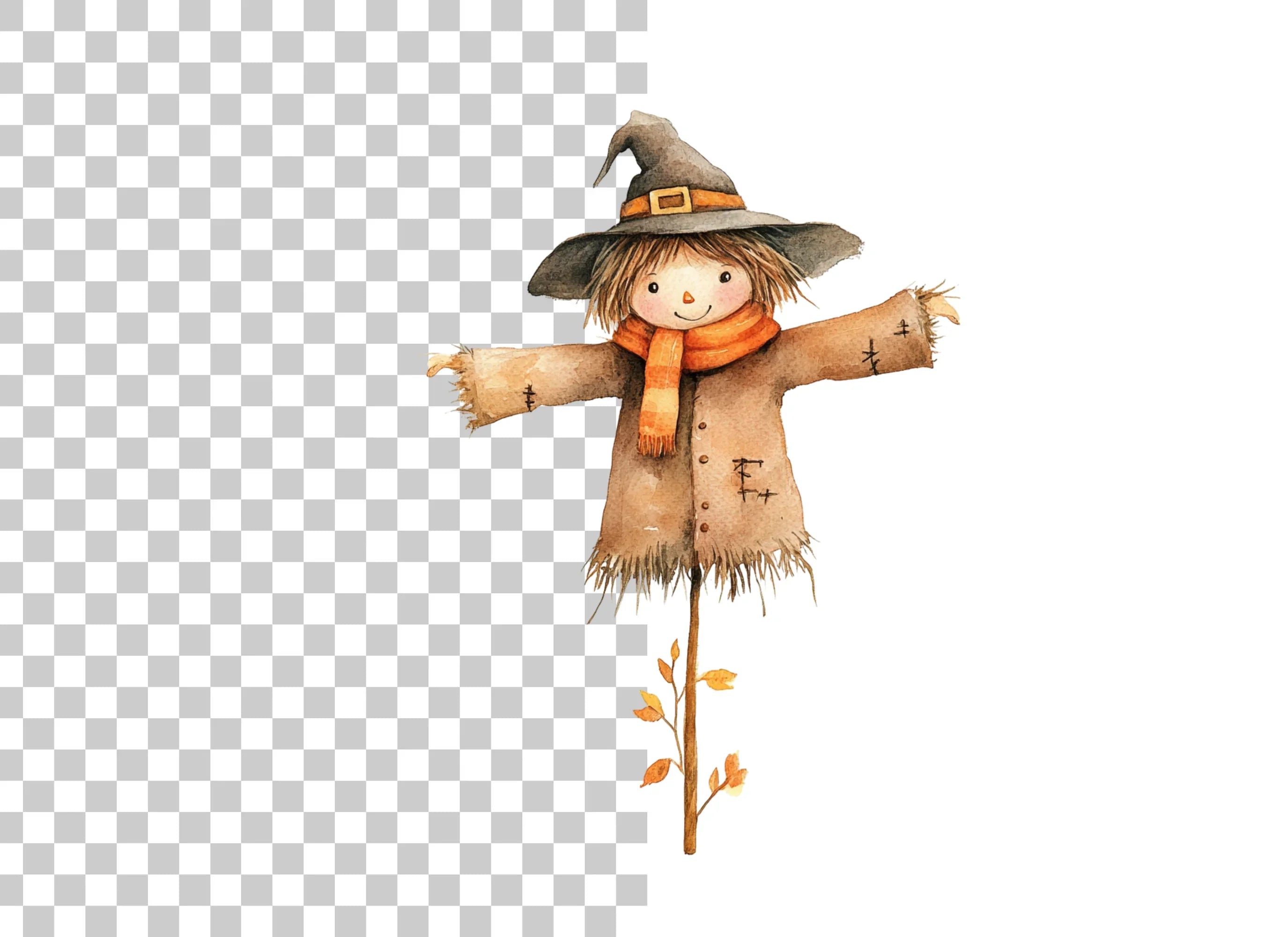 Cute Scarecrow Clipart Bundle