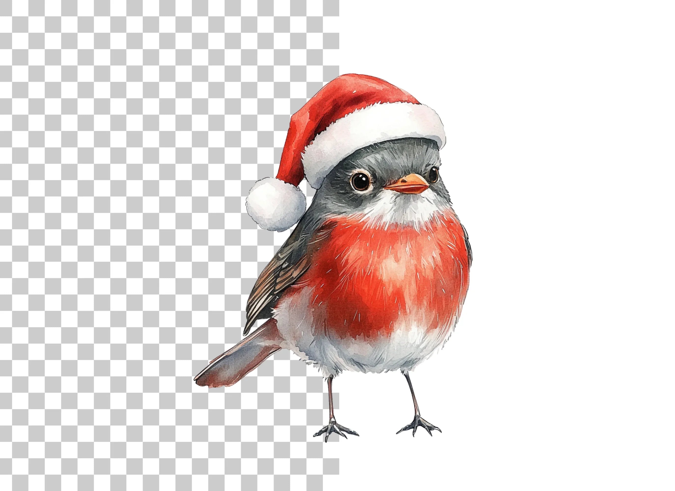 Christmas Robin Birds Clipart Bundle