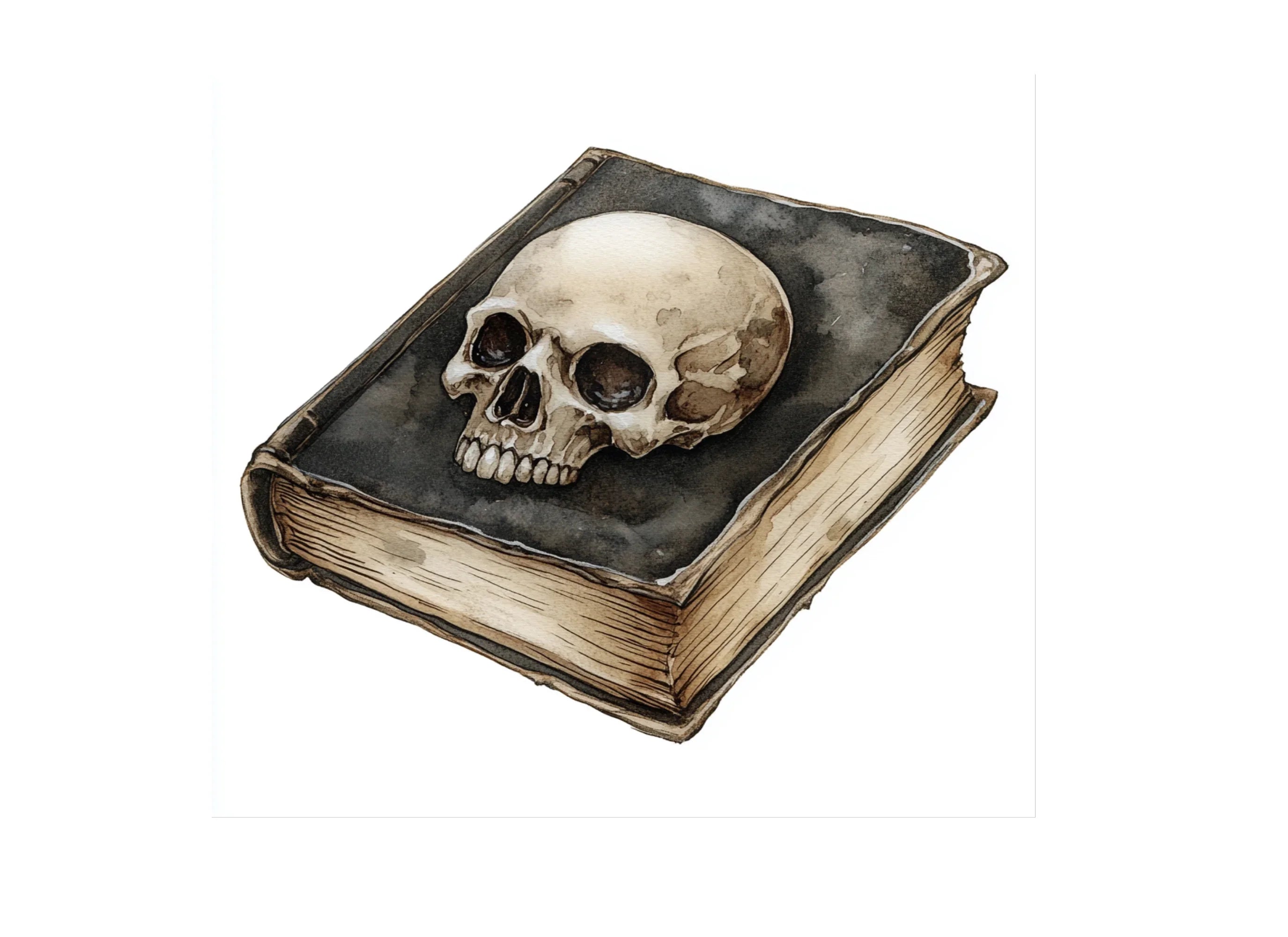 Enchanted Skull Spellbook Clipart Bundle
