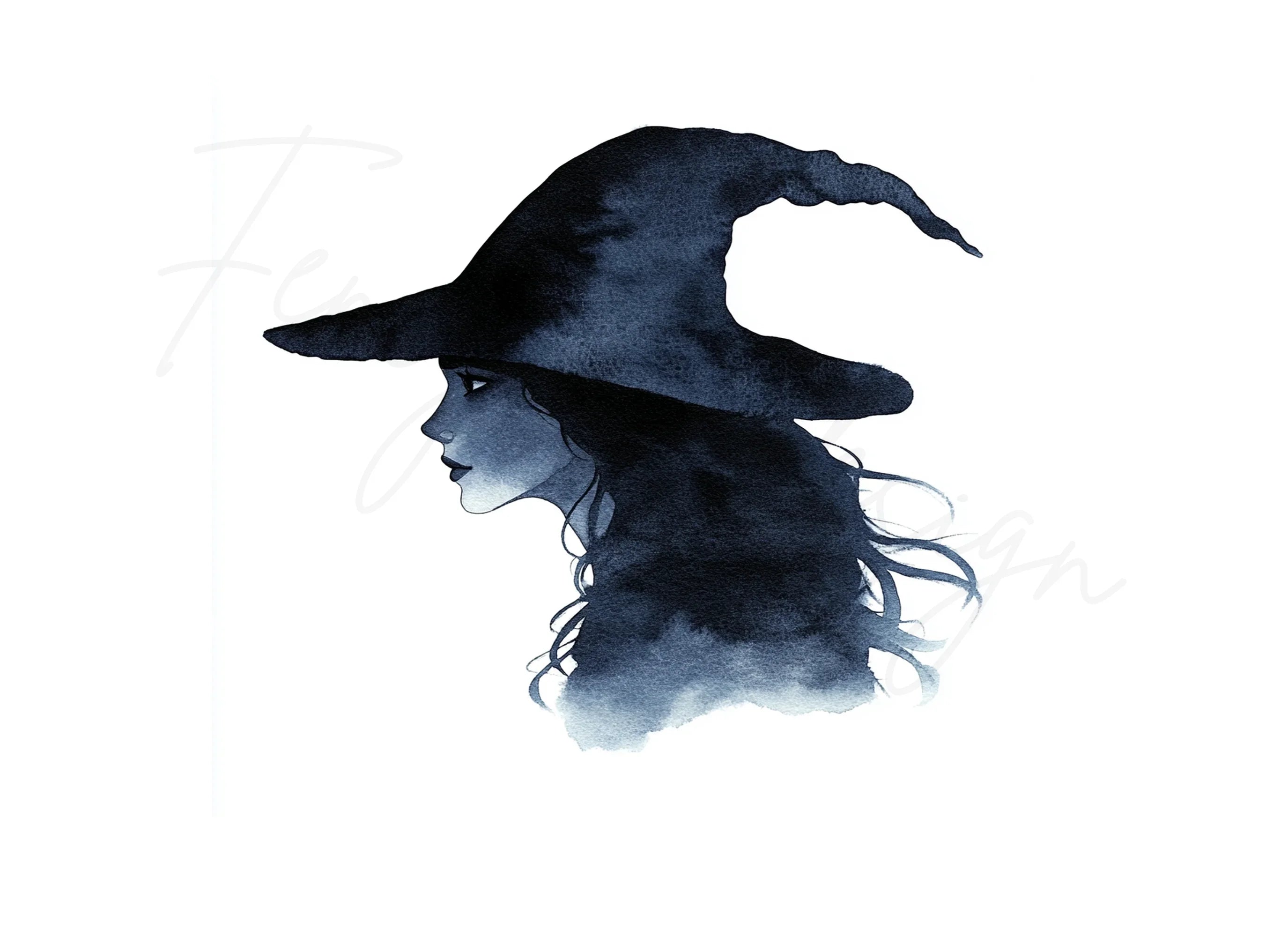 Mystical Witch Silhouette Clipart Bundle