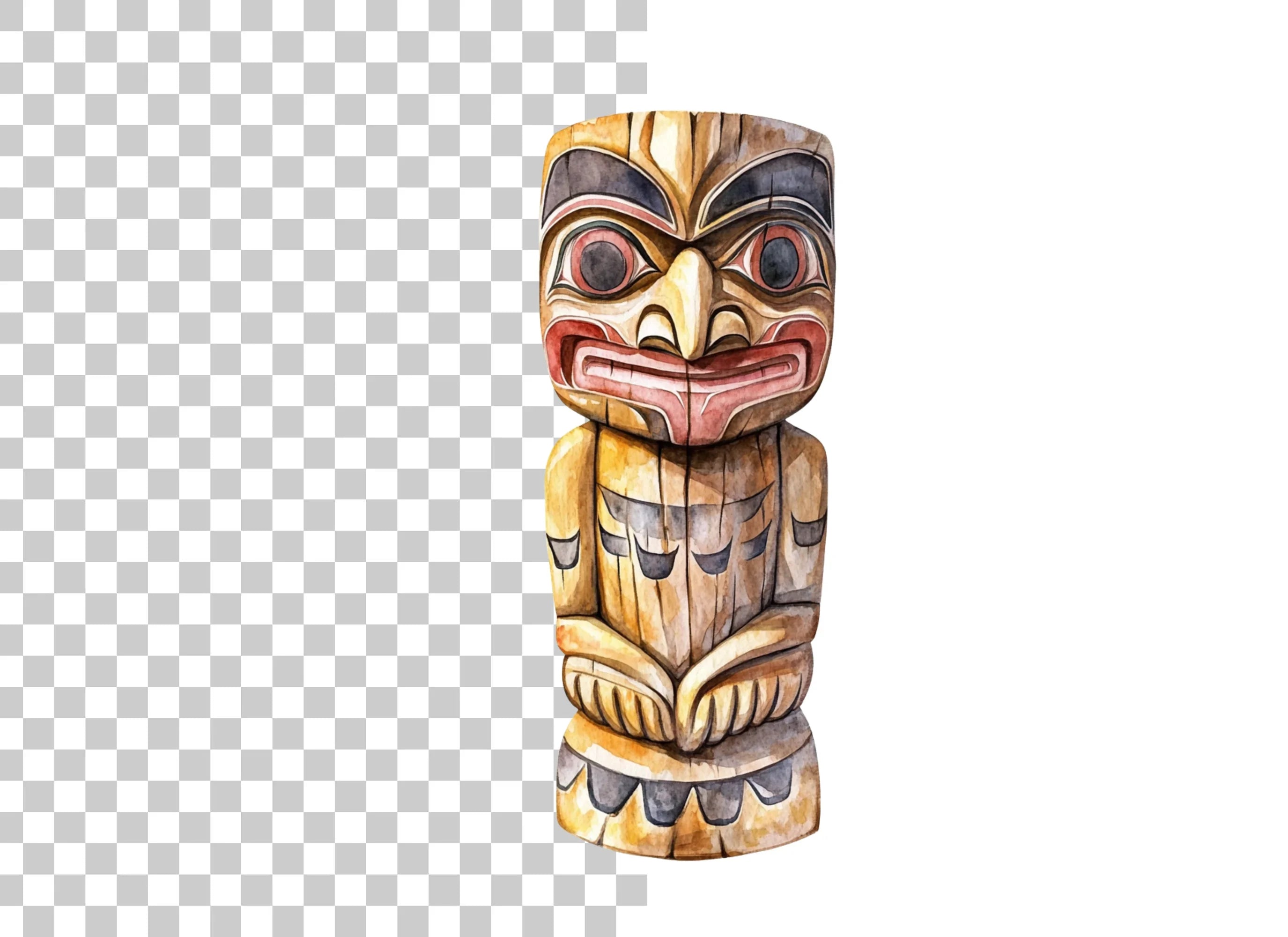 Native American Totem Pole Clipart Bundle