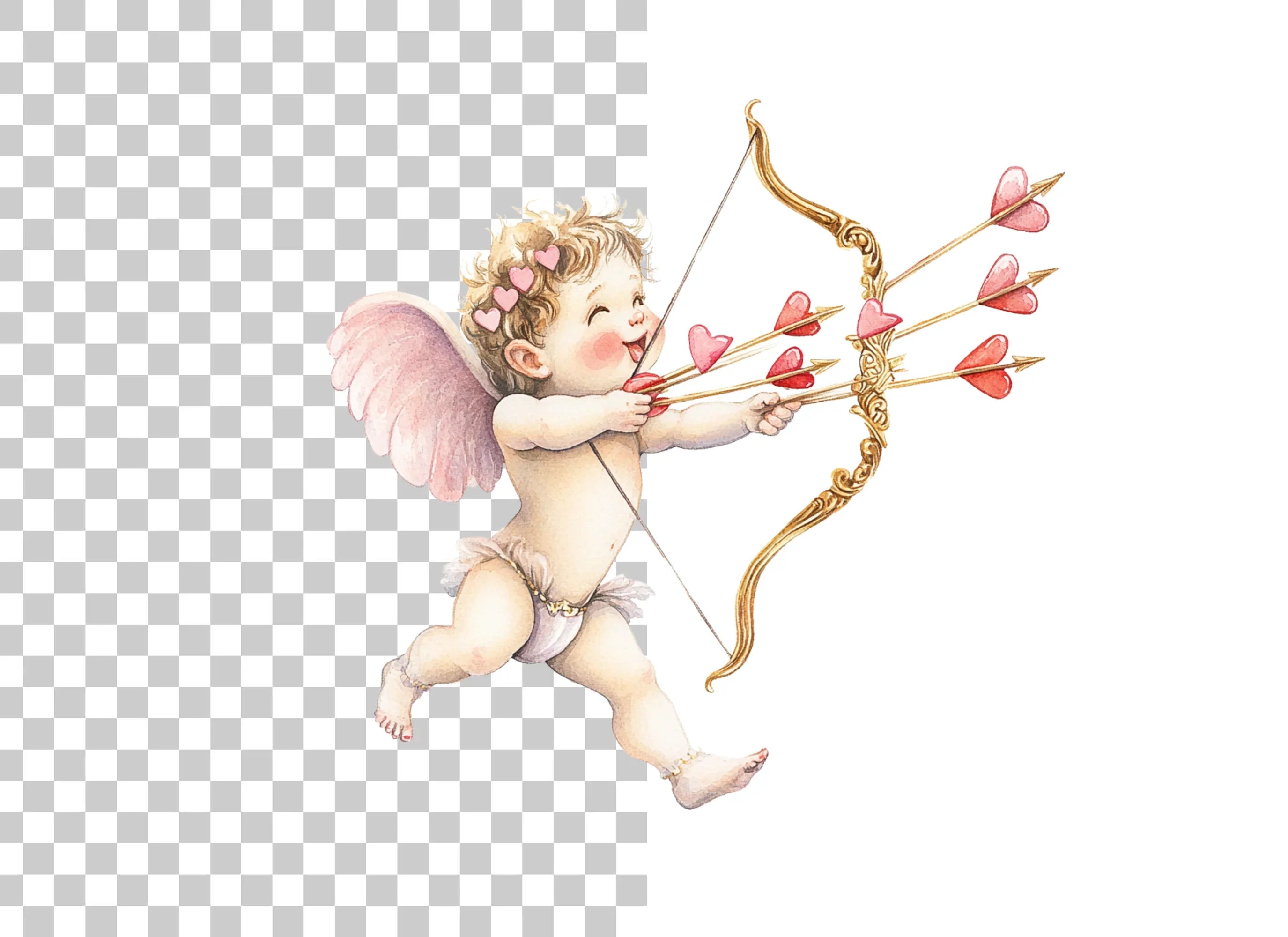 Playful Cupid Clipart Bundle