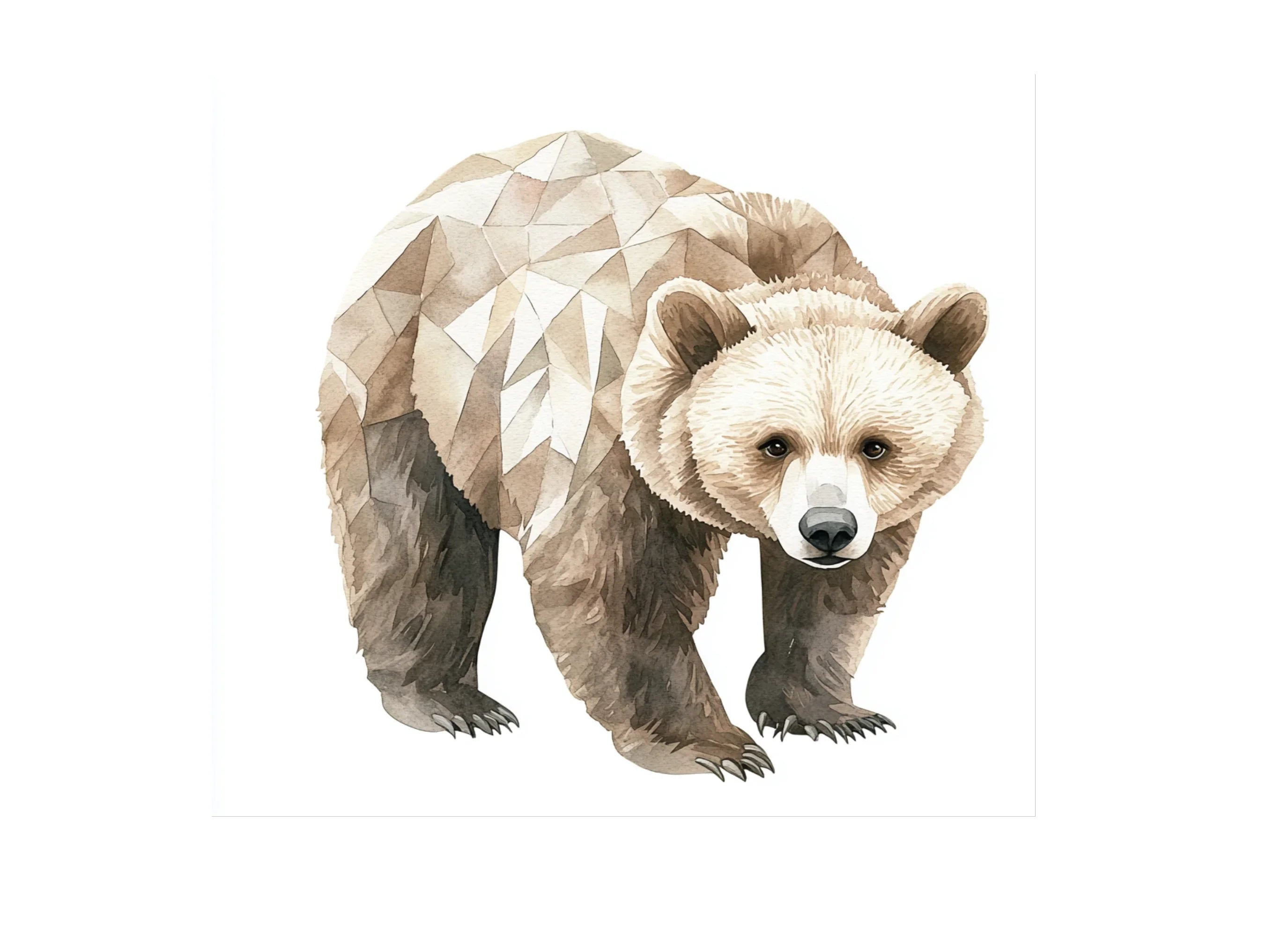 Geometric Bear Clipart Bundle