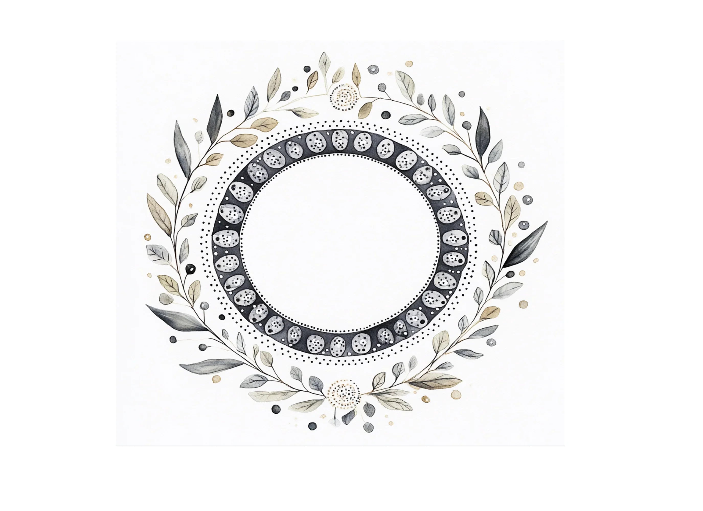Elegant Floral Wreaths Clipart Bundle