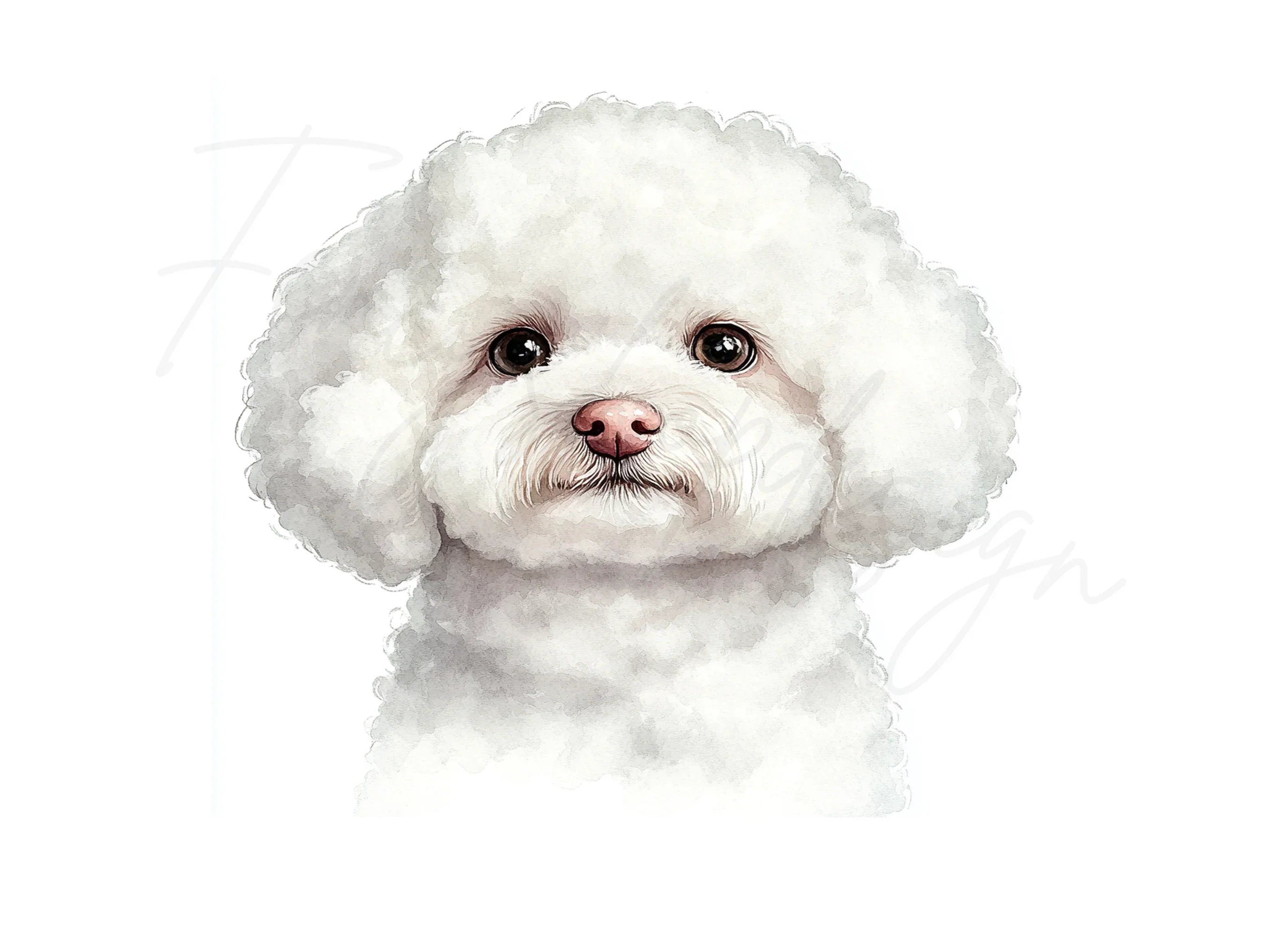 Bichon Frise Puppy Face Clipart Bundle