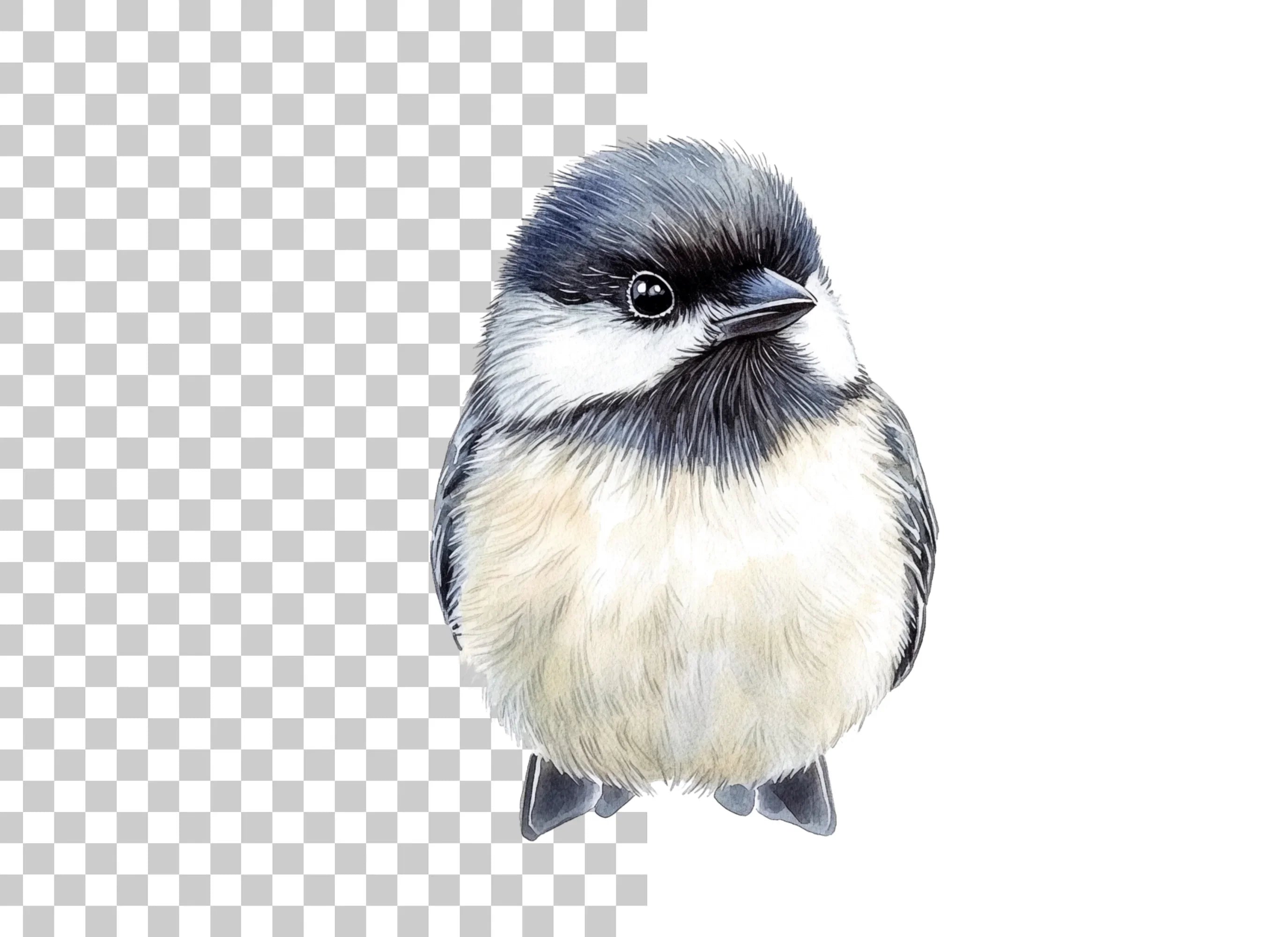 Cute Chickadee Bird Clipart Bundle