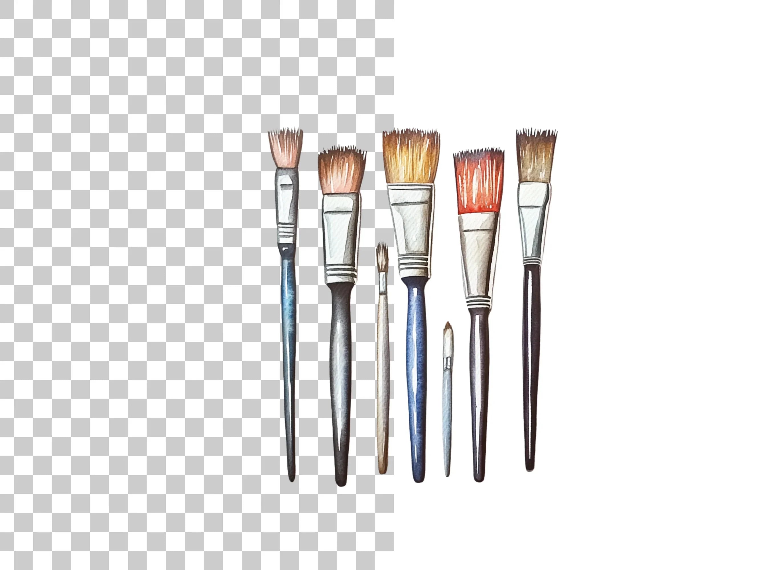Paint Brushes Clipart Bundle