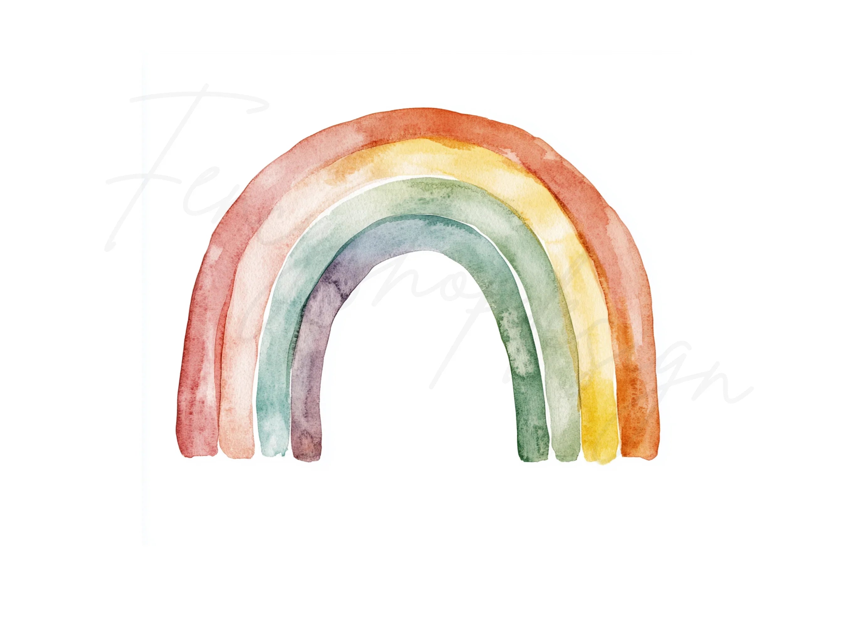 Boho Rainbow Clipart Bundle