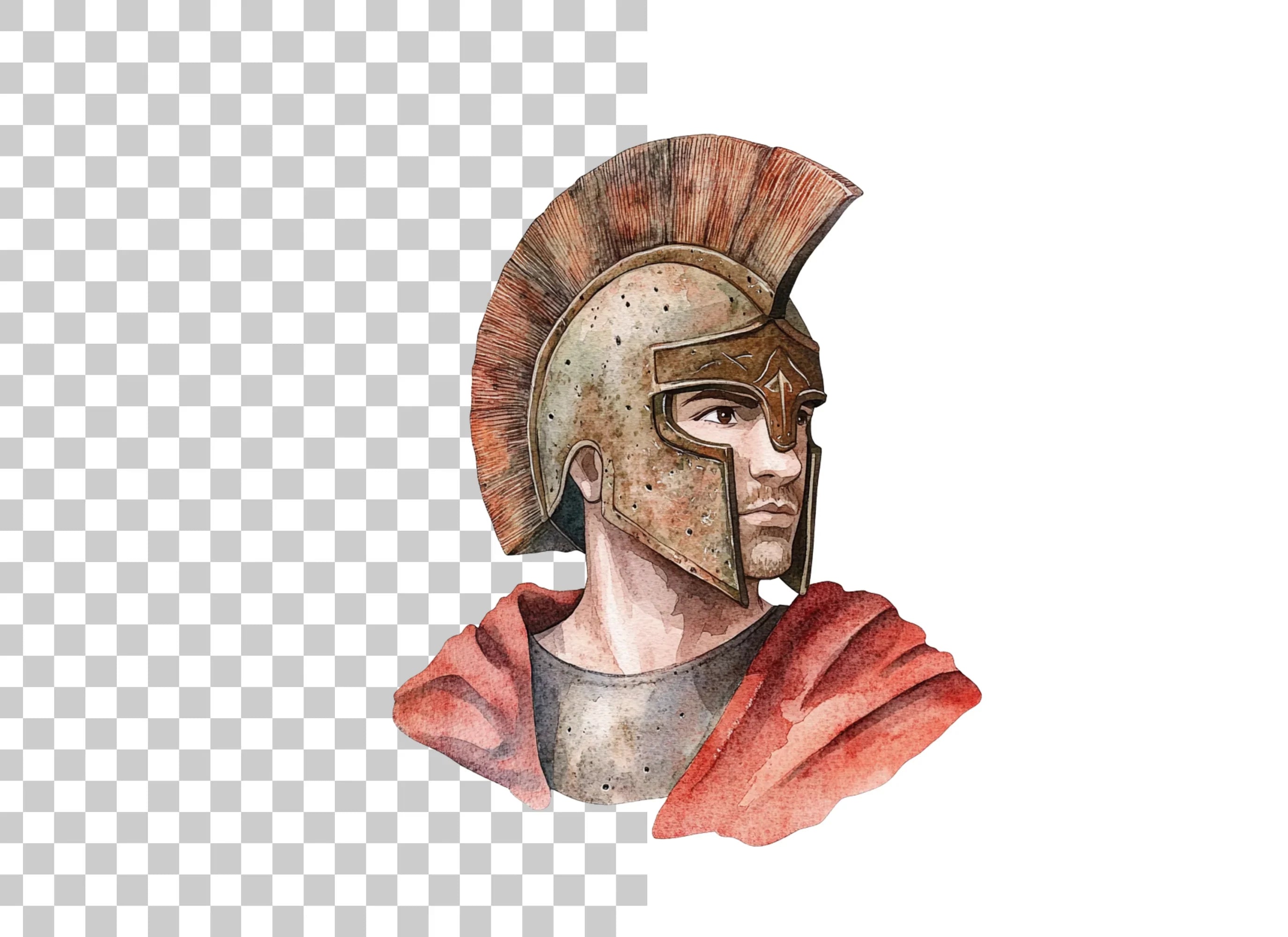Historical Roman Soldier Profile Clipart Bundle