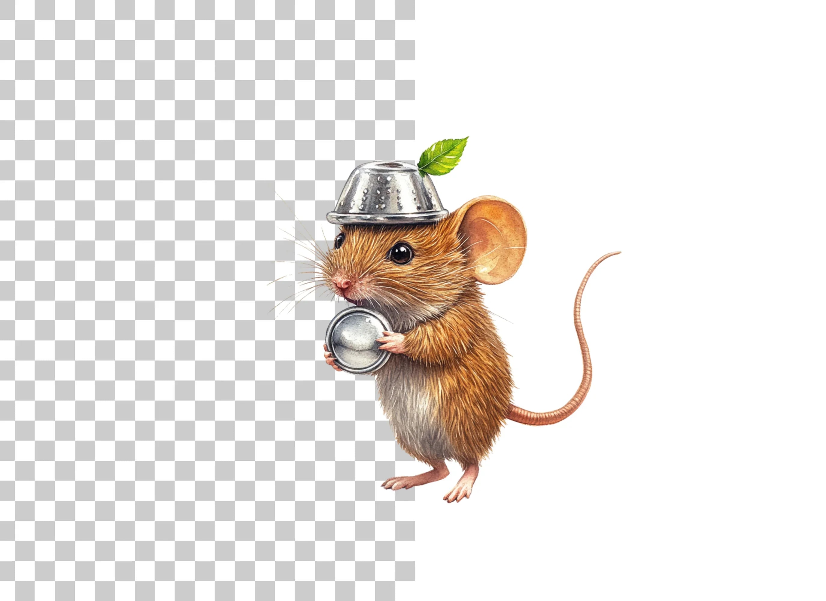 Cute Mice with Pot Helmets Clipart Bundle