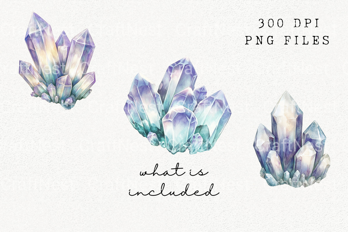Magical Crystal Gems Clipart Bundle