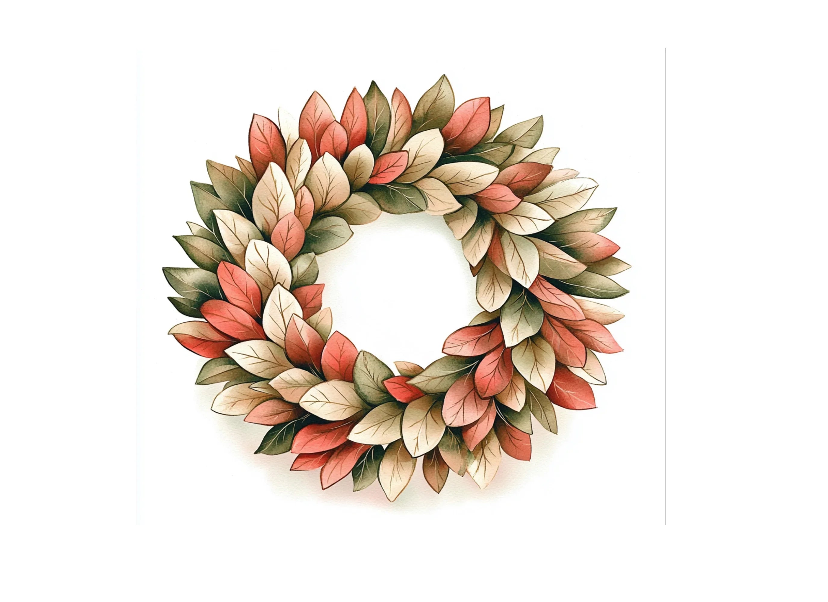 Autumn Leaf Wreaths Clipart Bundle