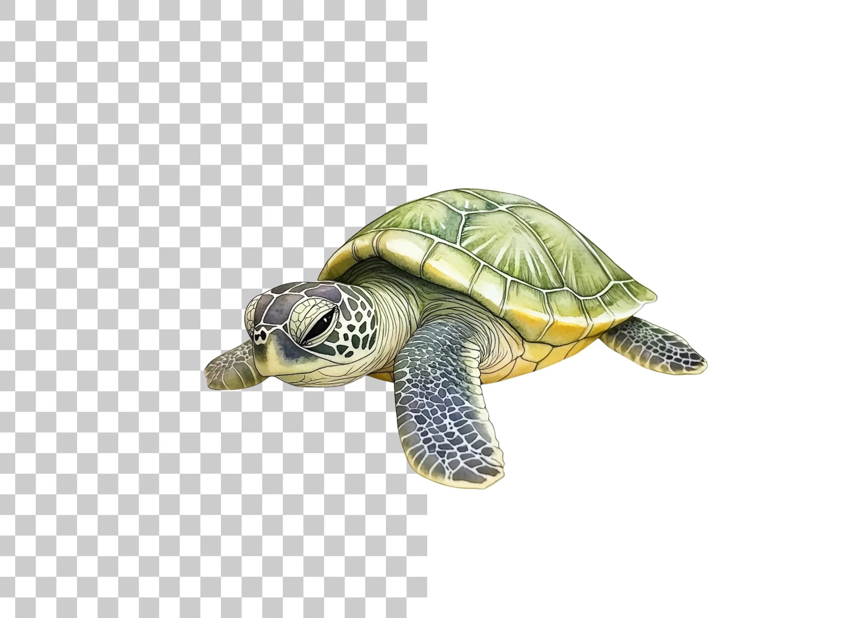 Green Sea Turtle Clipart Bundle