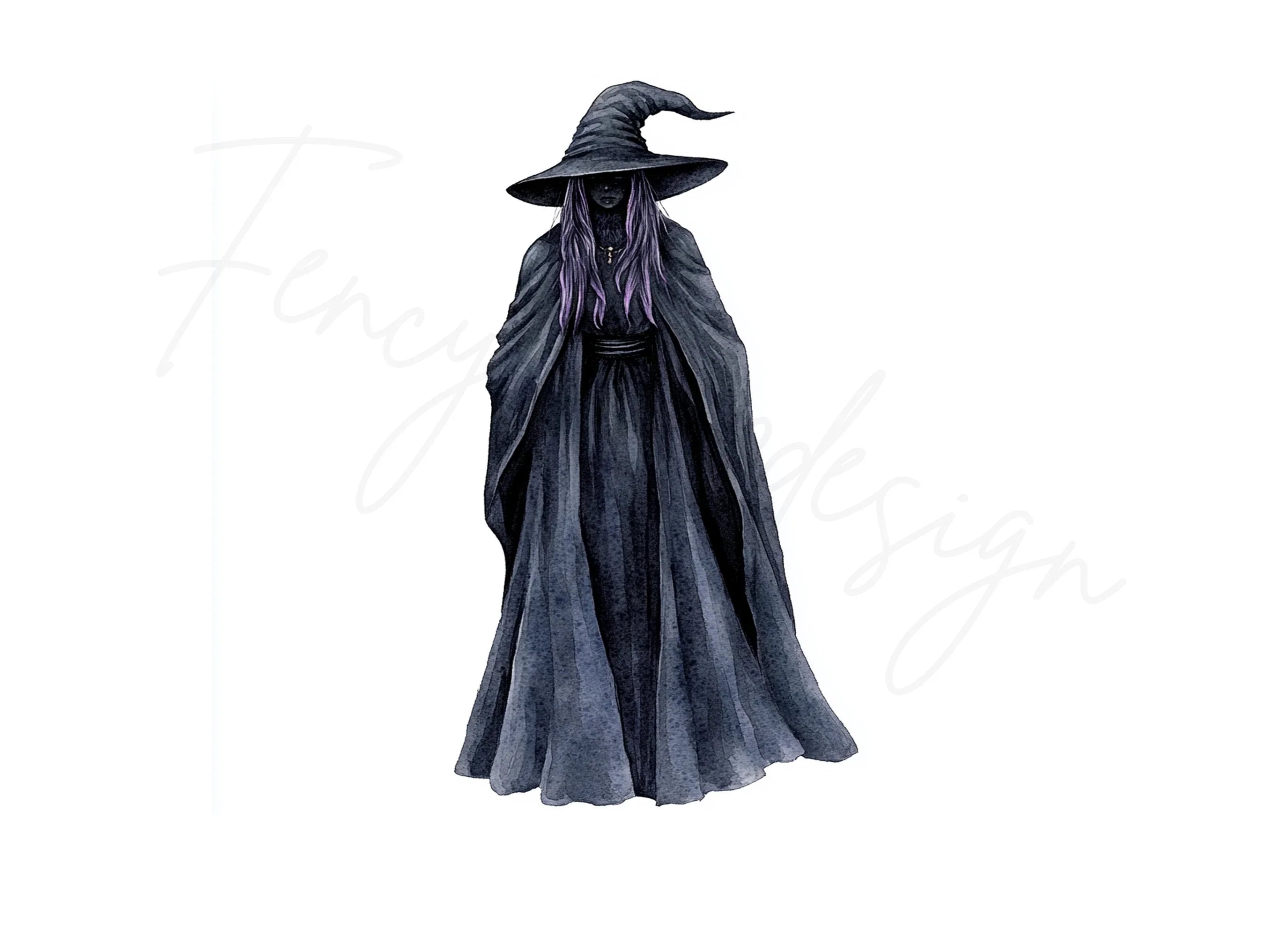 Mysterious Dark Witch Clipart Bundle