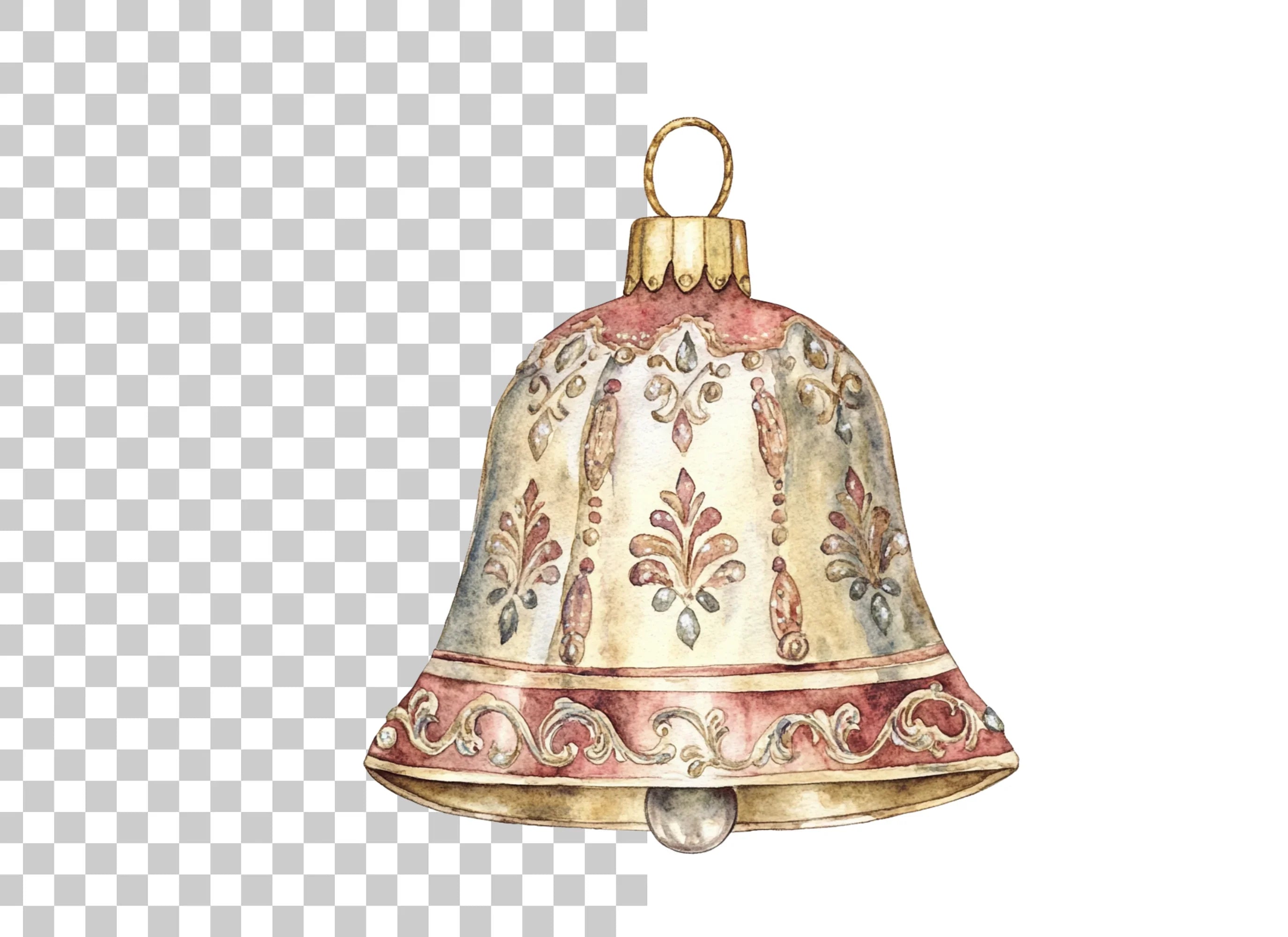 Elegant Christmas Bell Clipart Bundle