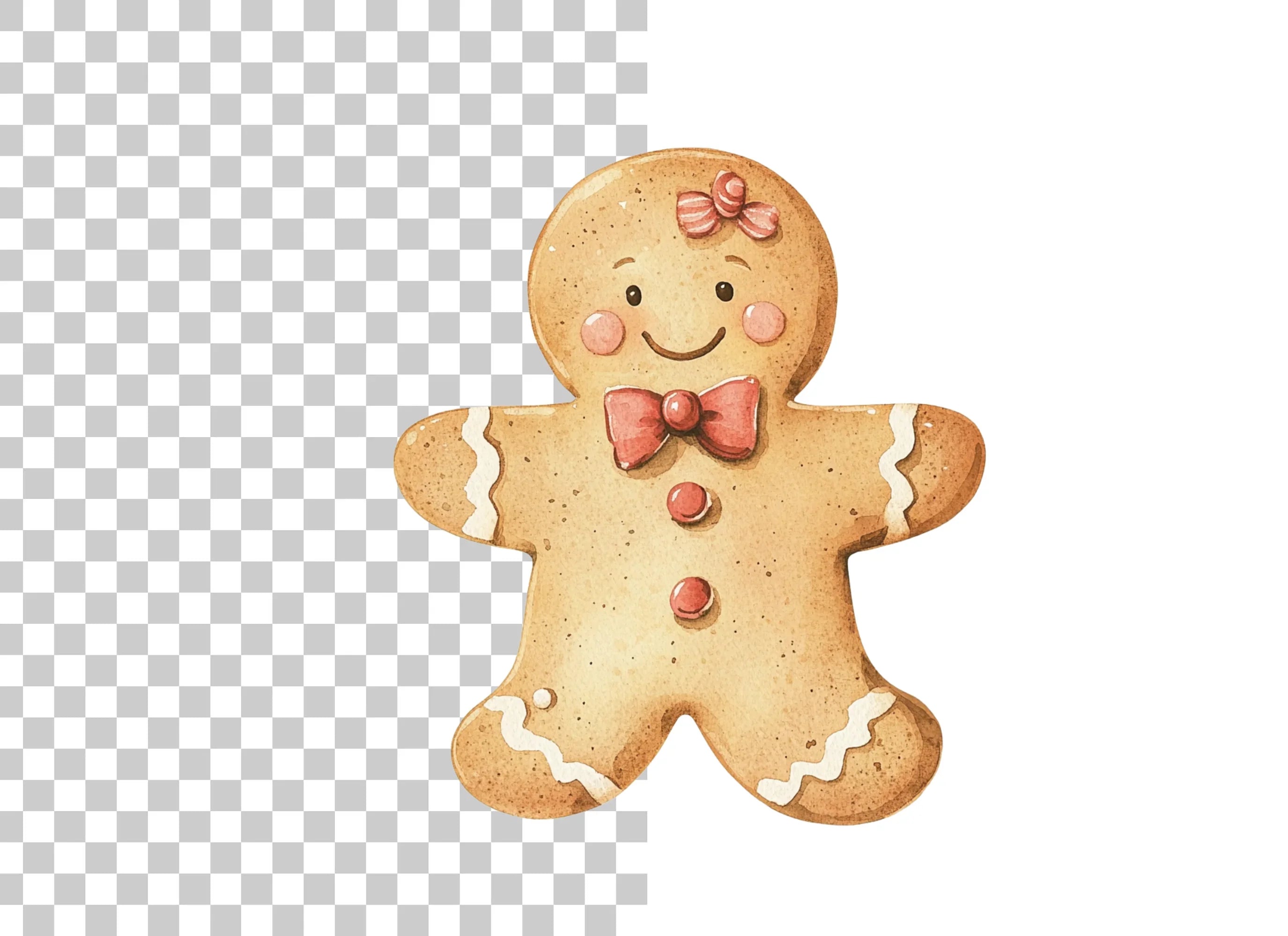 Cute Gingerbread Man Clipart Bundle