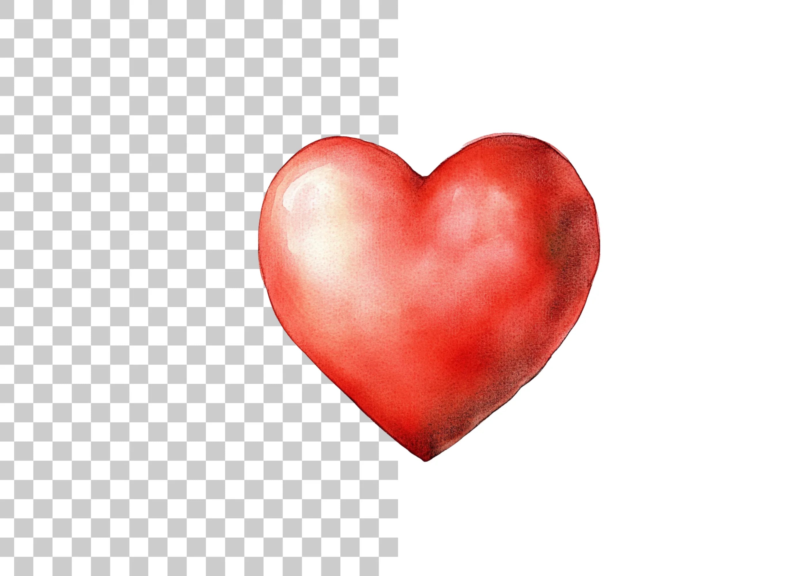 Red Hearts Clipart Bundle