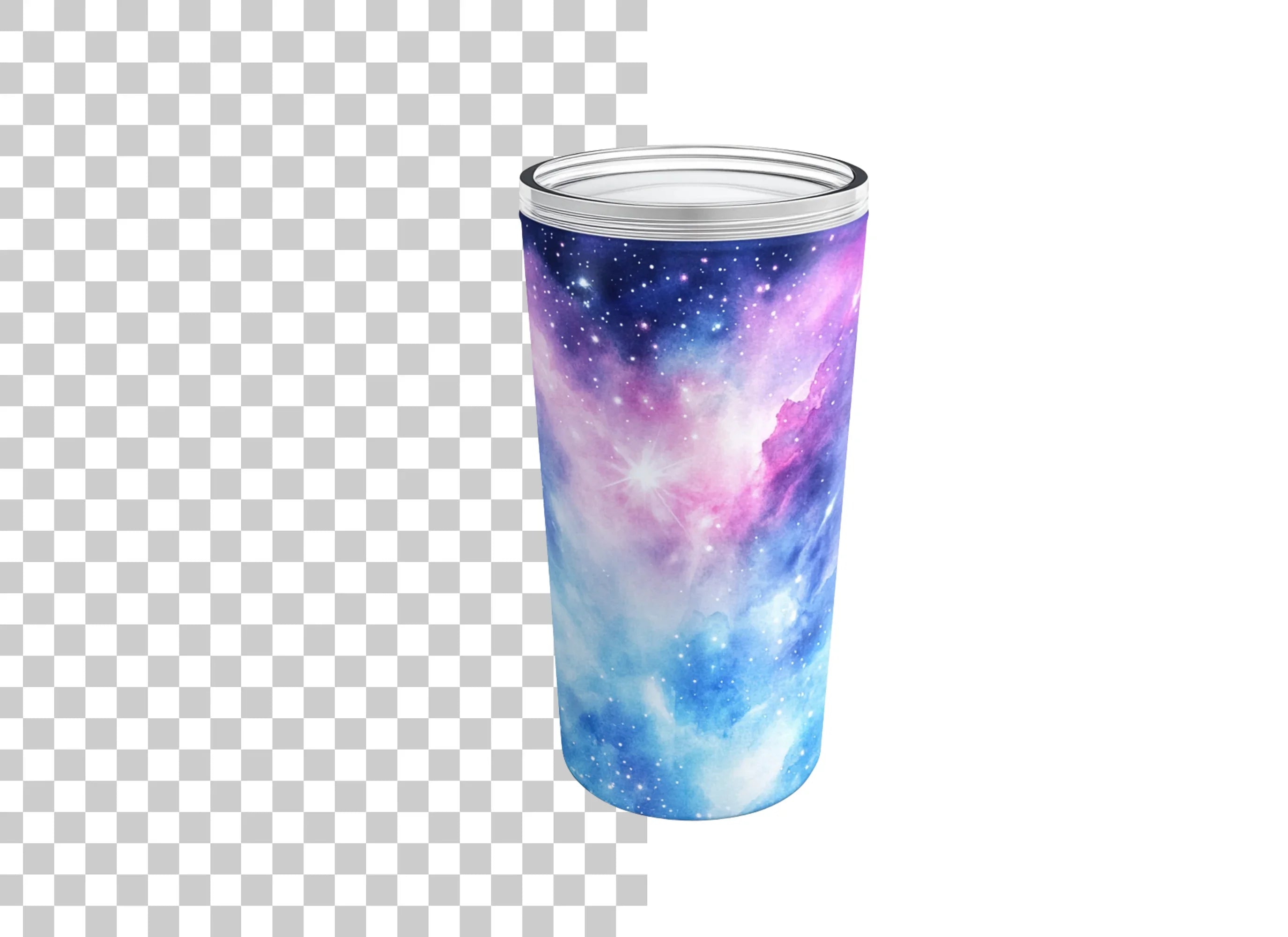 Pastel Galaxy Tumbler Clipart Bundle