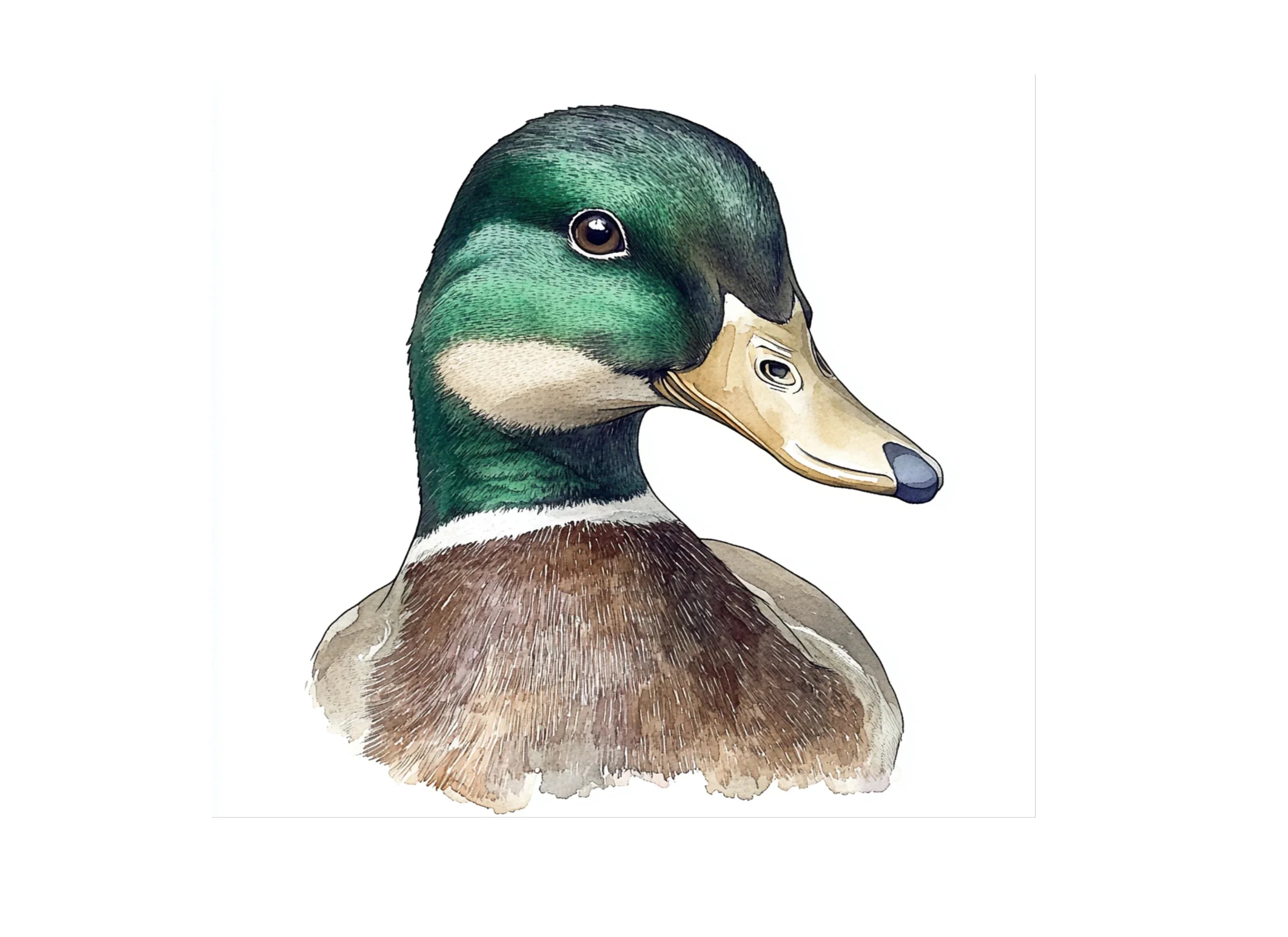 Mallard Duck Head Clipart Bundle