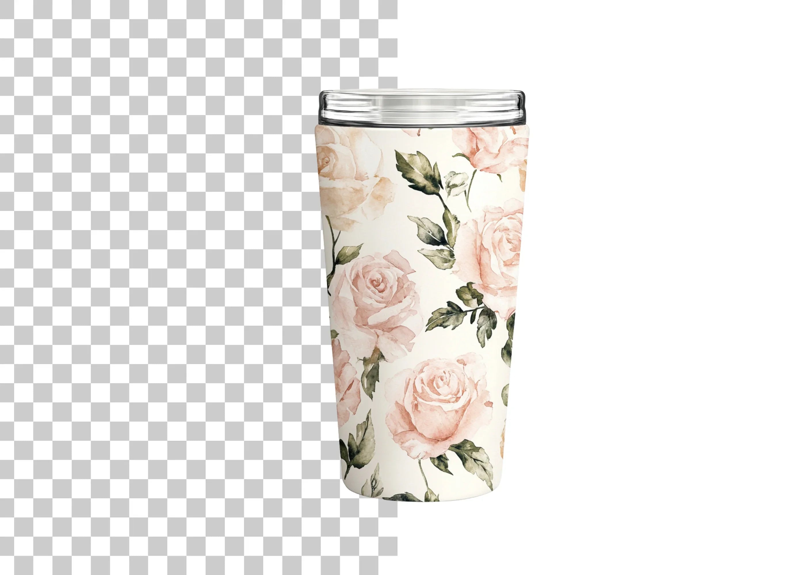 Elegant Rose Tumbler Clipart Bundle