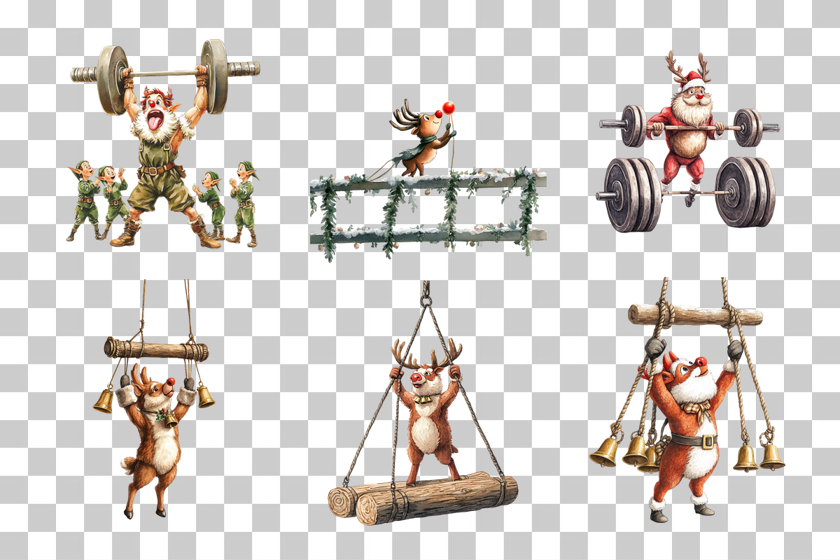 Holiday Workout Clipart Bundle