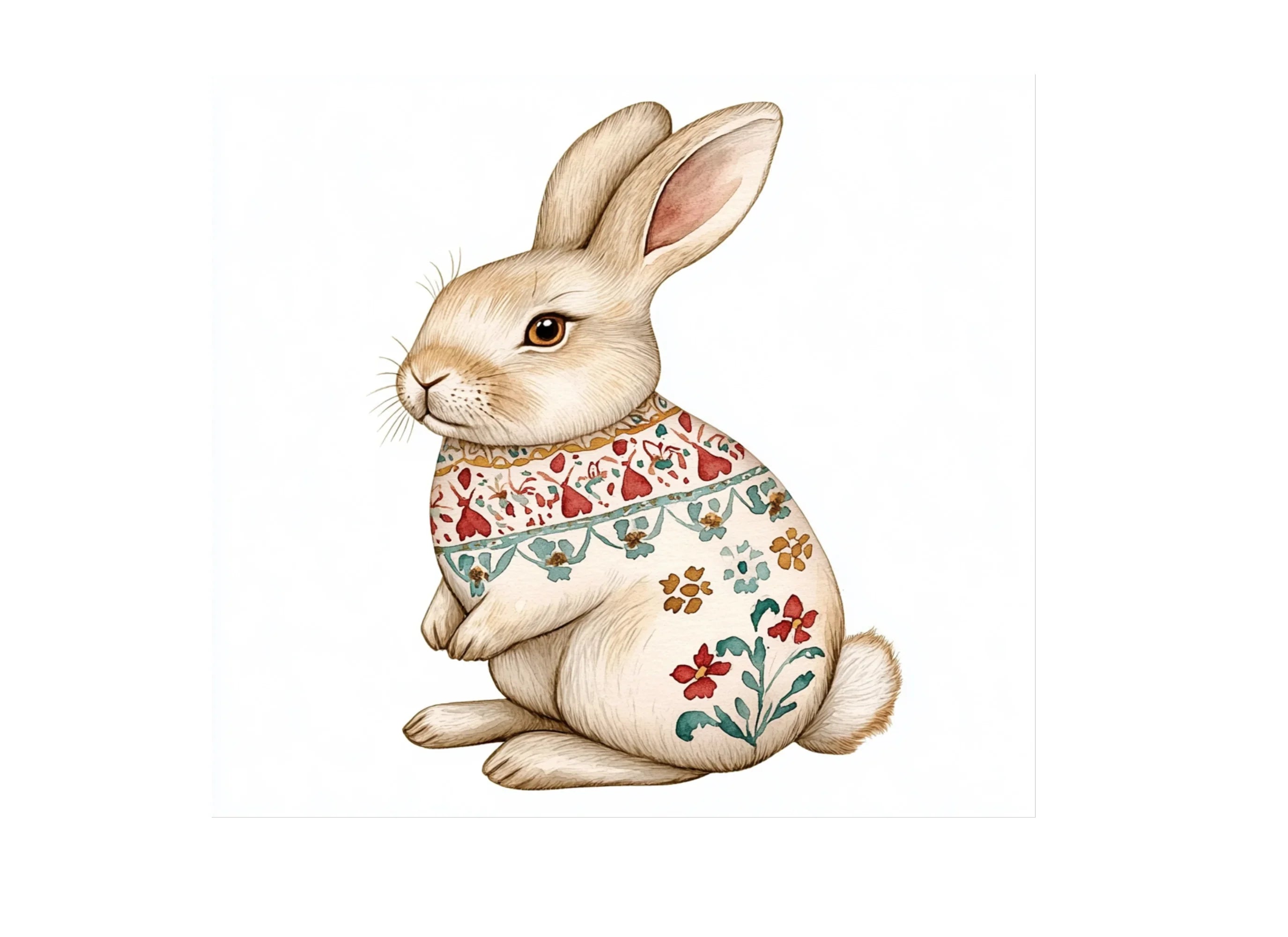 Boho Chic Rabbit Clipart Bundle