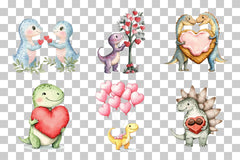 Cute Dino Valentine's Day Clipart Bundle - CraftNest - Digital Crafting and Art