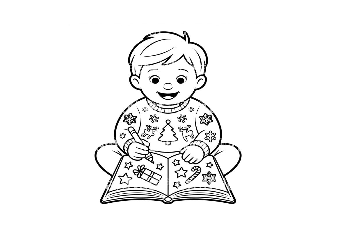 Festive Christmas SweaterPlanner Coloring Books