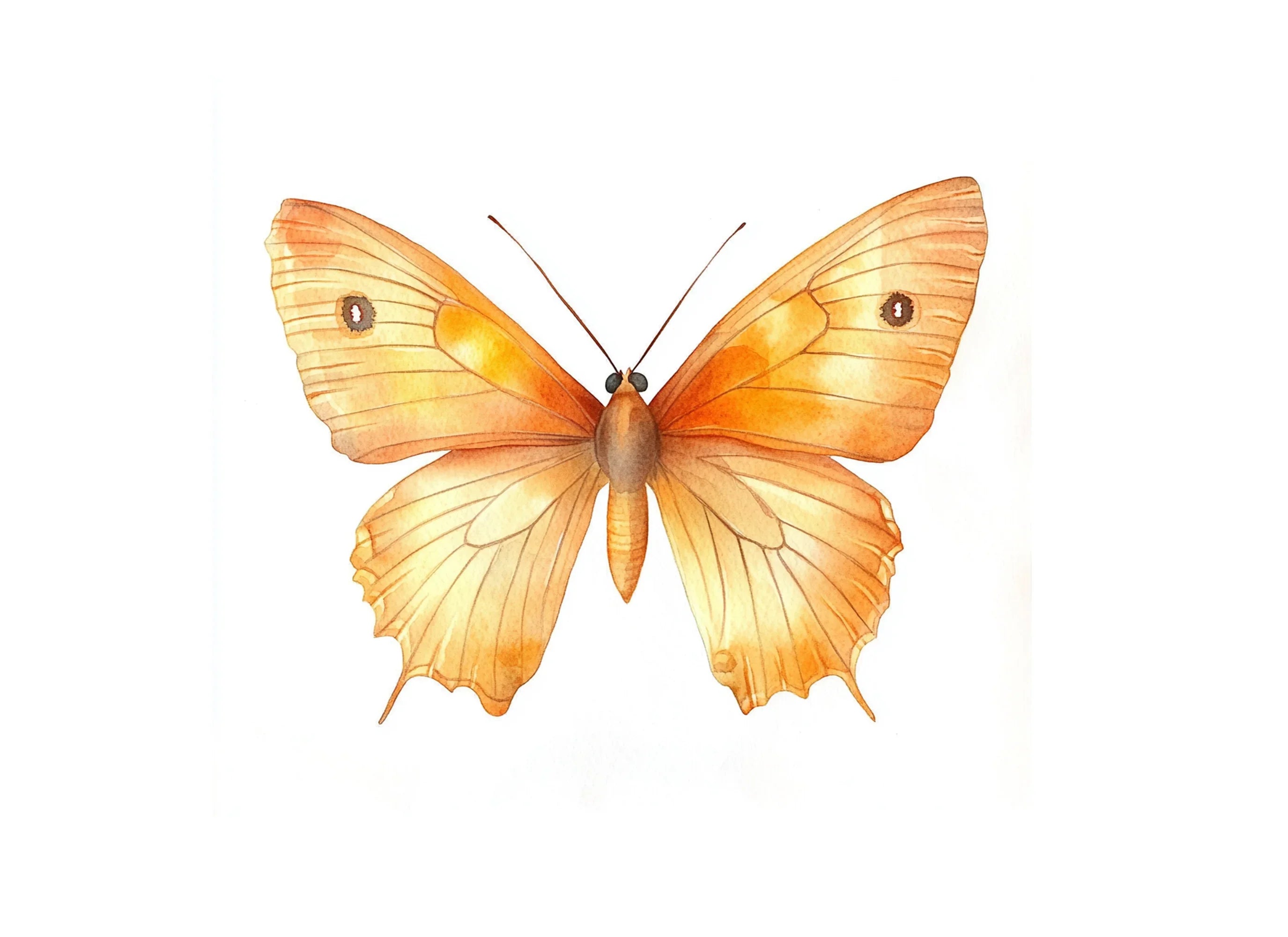 Orange Butterfly Clipart Bundle