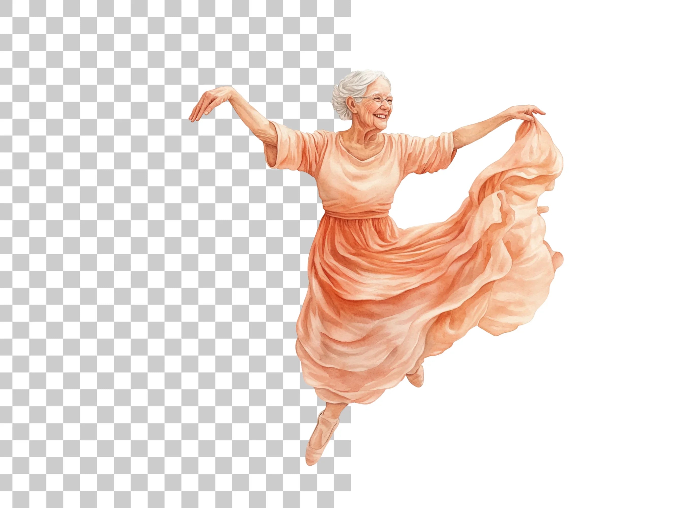 Elegant Senior Ballerina Clipart Bundle